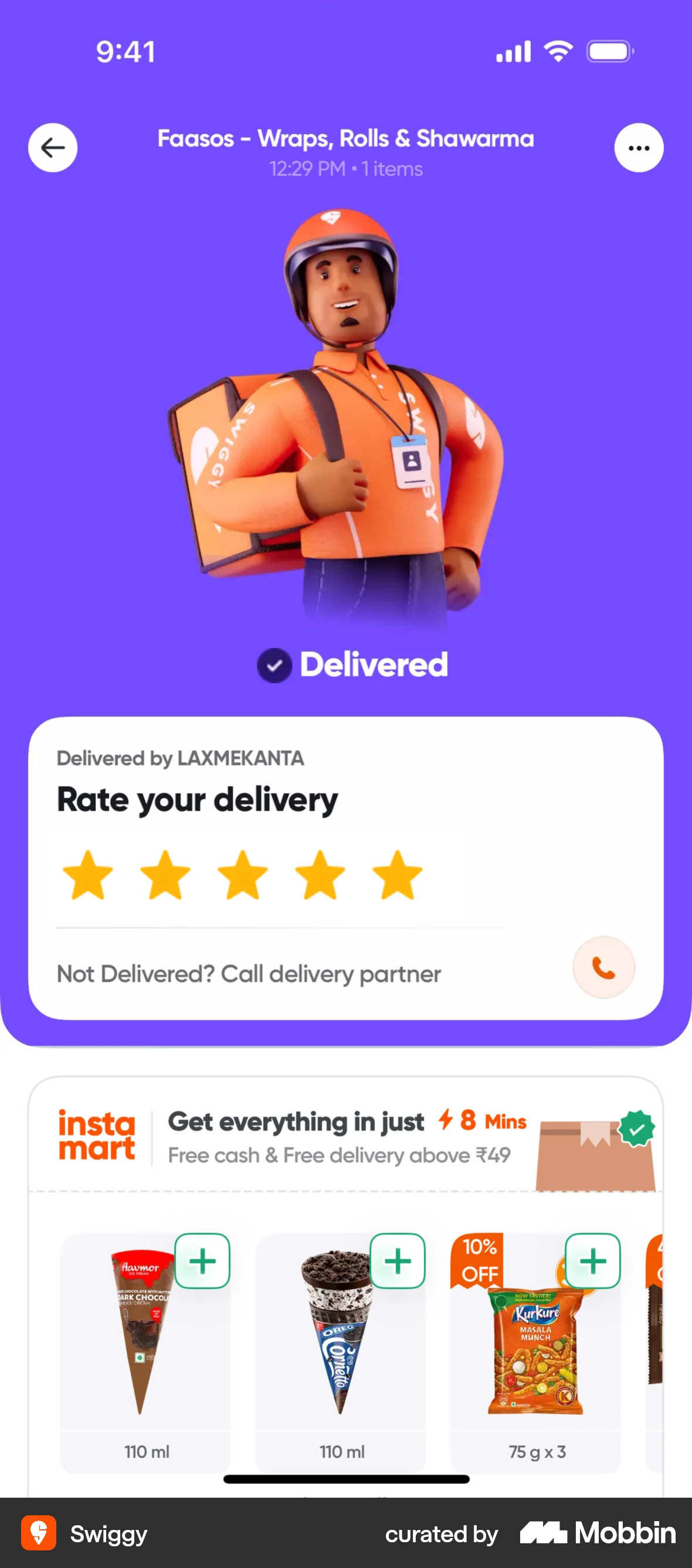Swiggy iOS Reviews & Ratings screen
