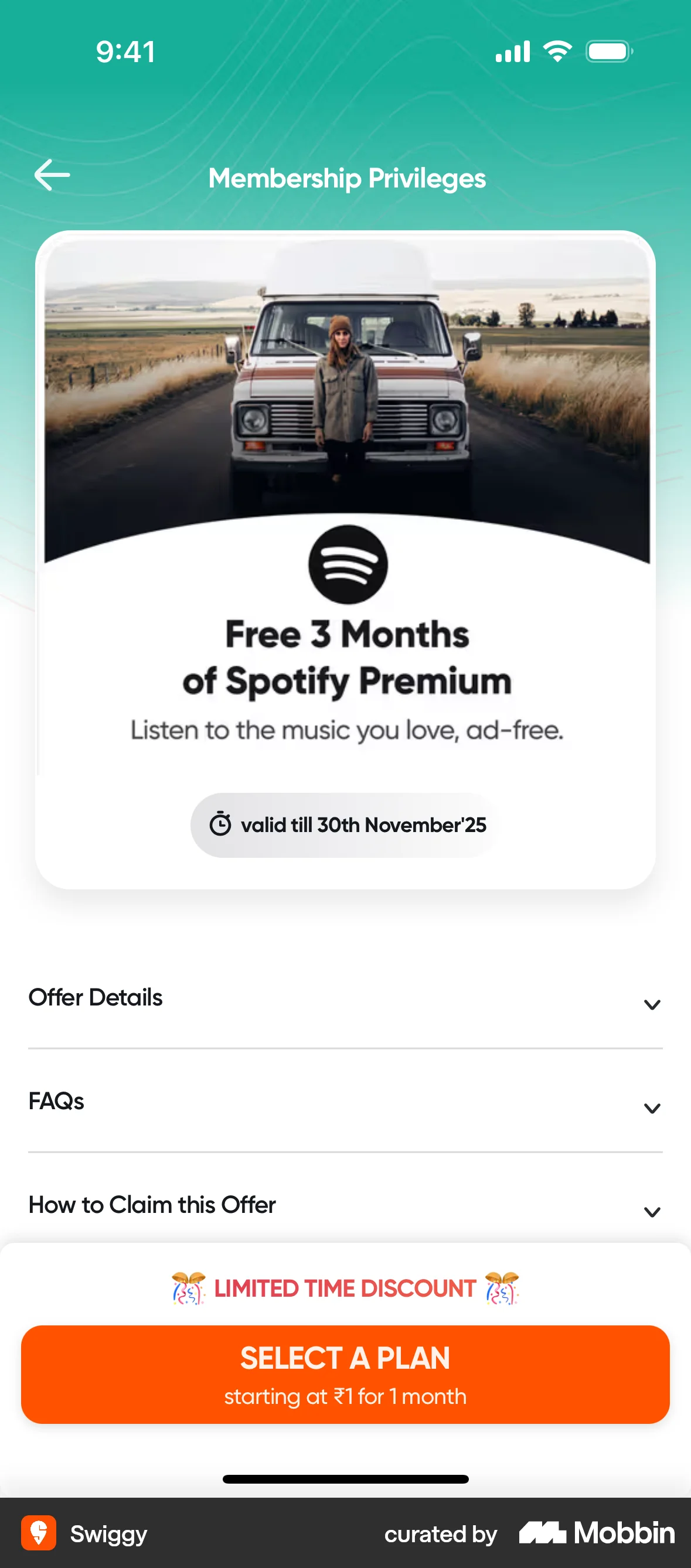 Swiggy iOS Other Content screen