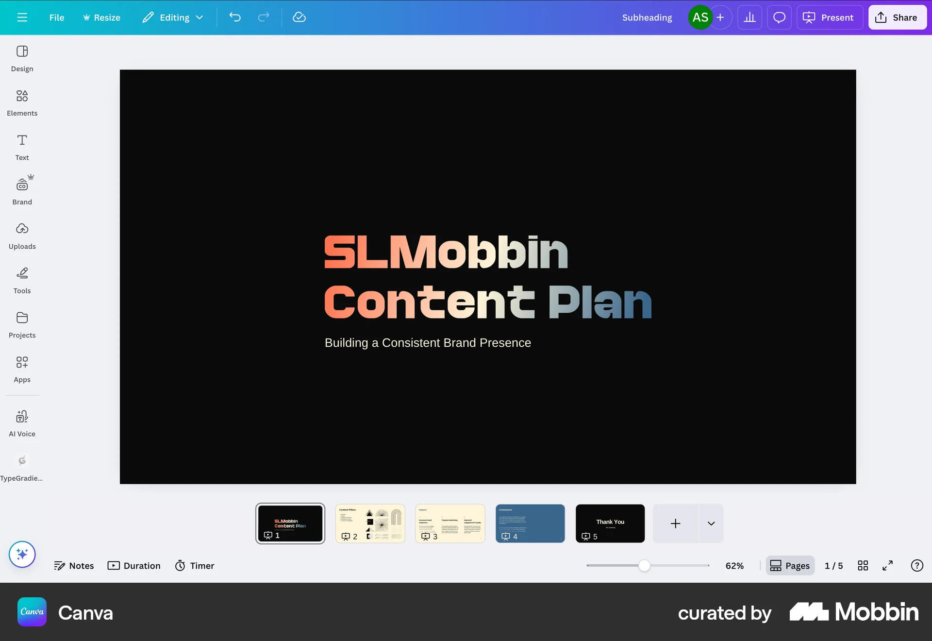 Canva Web Internal Tool screen