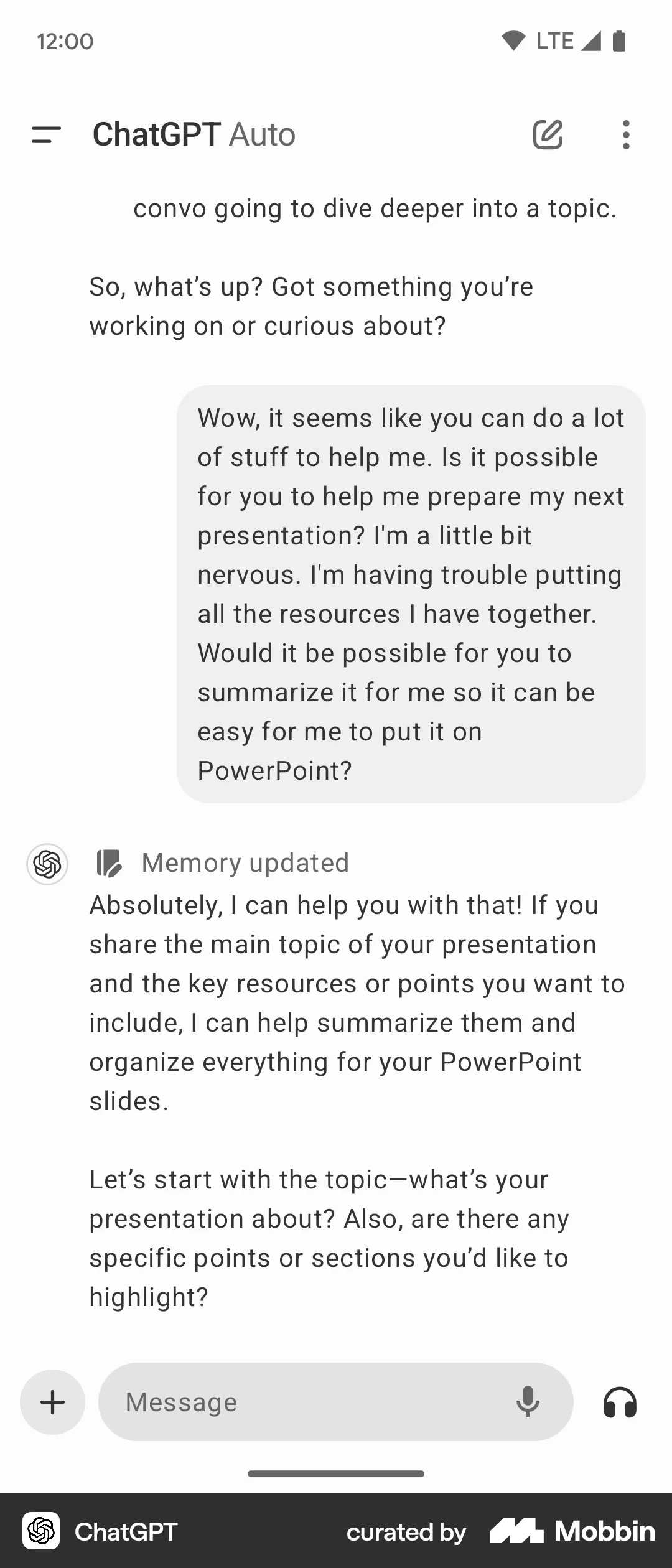 ChatGPT Android AI App screen