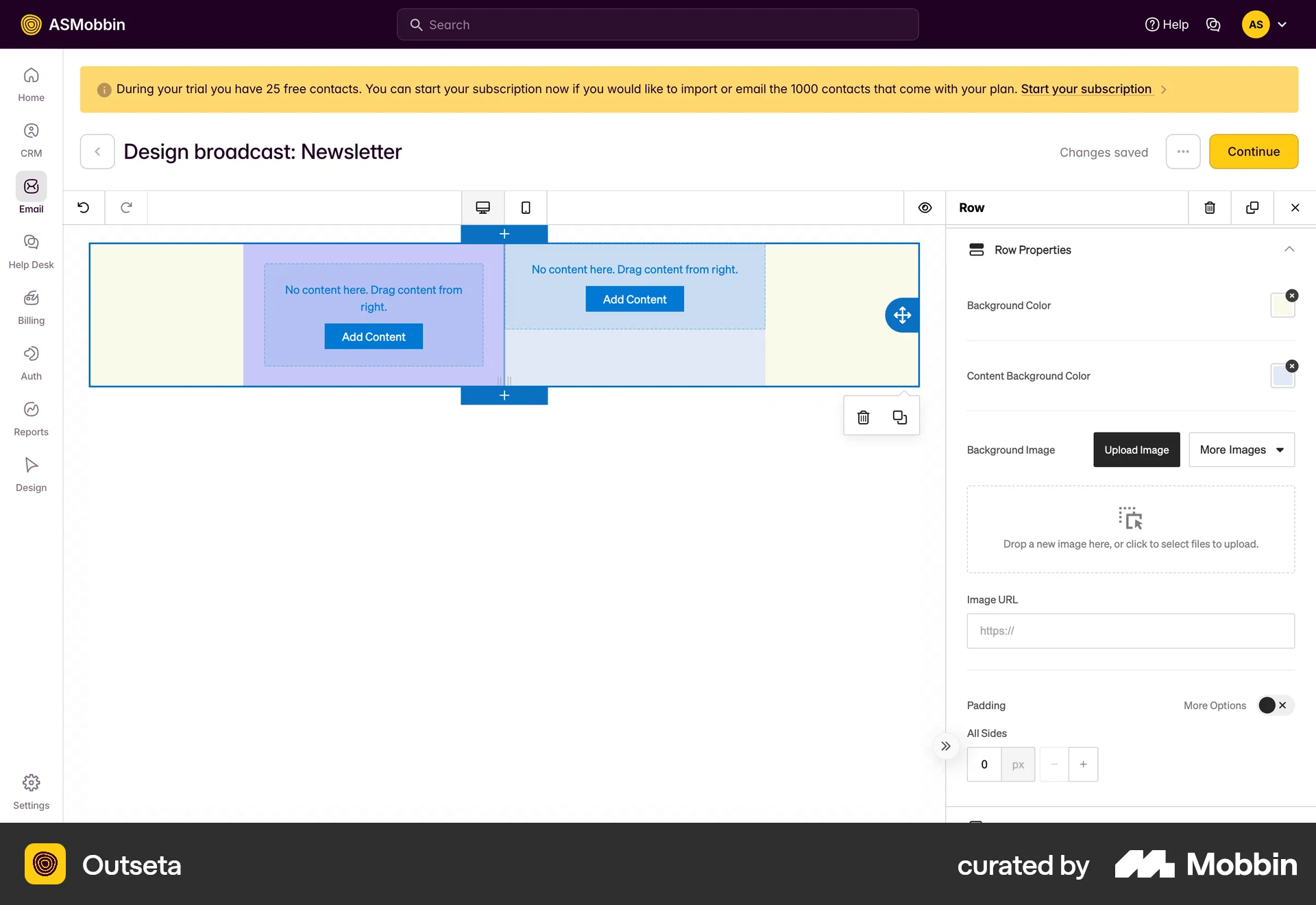 Outseta Web screen containing File Upload UI element