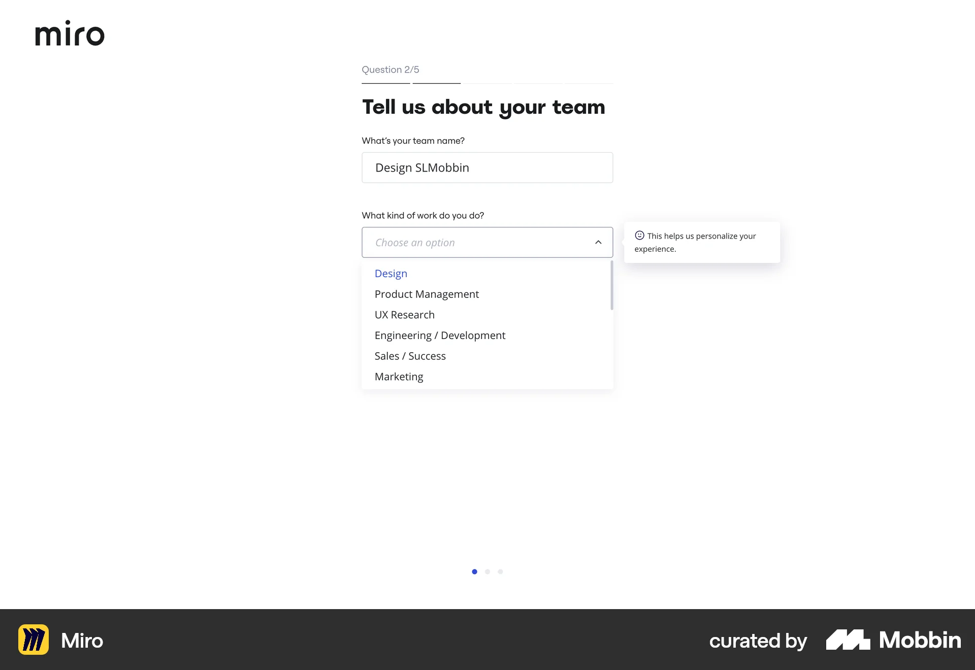 Miro Web screen containing Select UI element