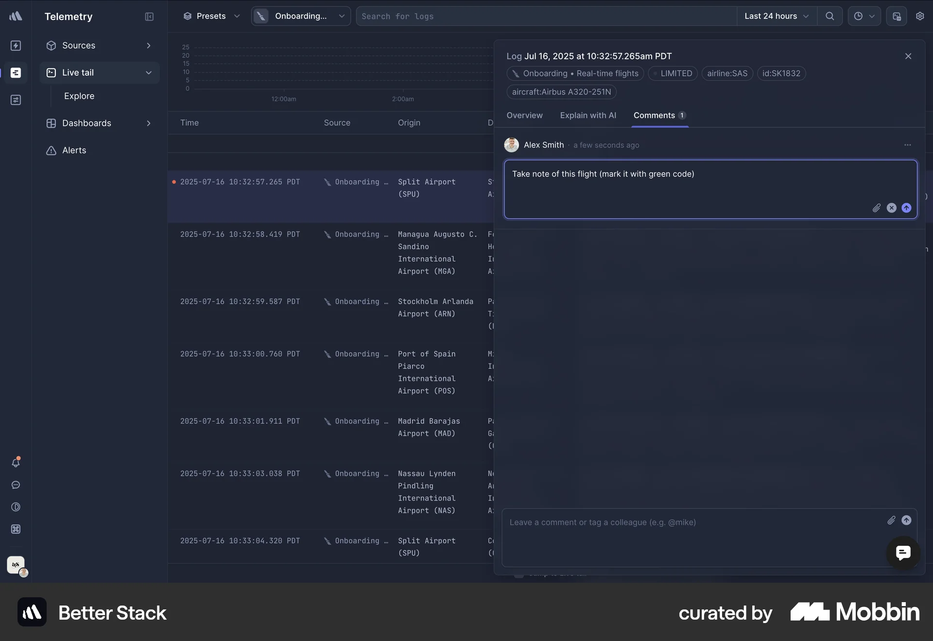 Better Stack Web Edit screen