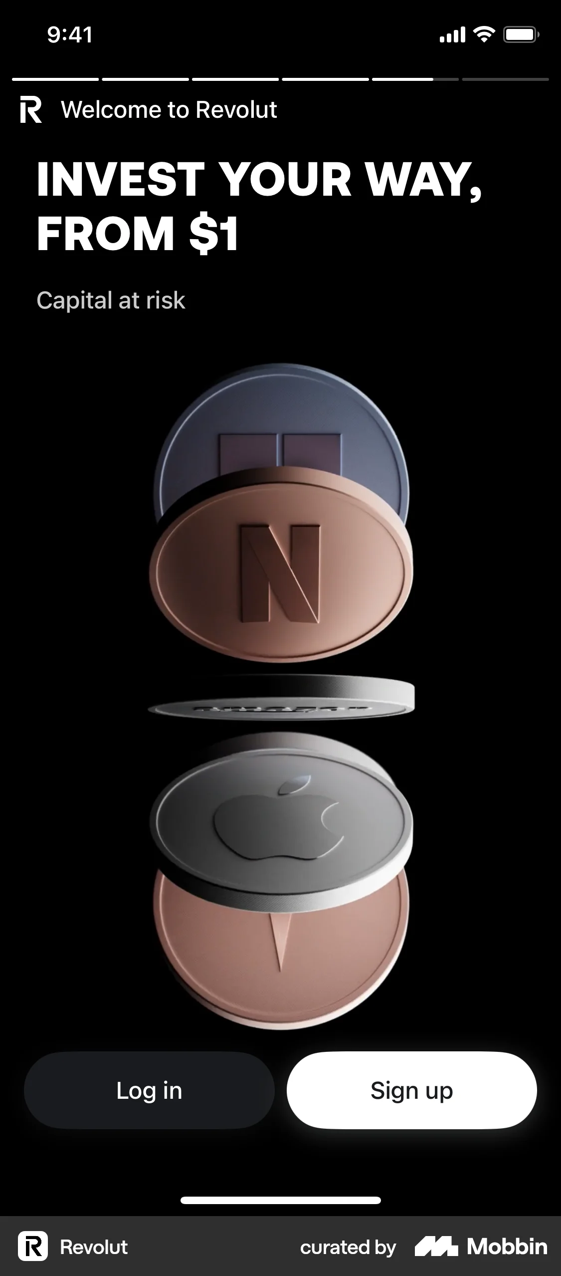 Revolut iOS Stories screen