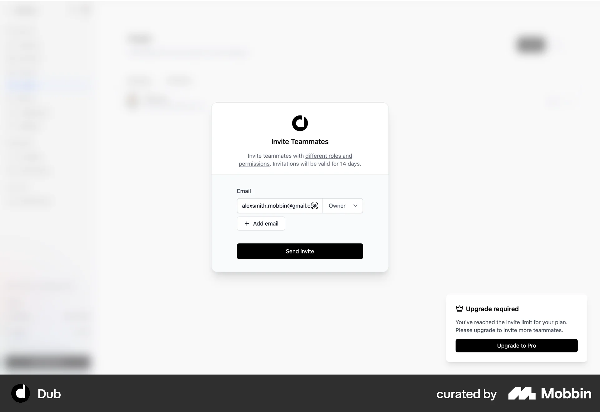 Dub Web Subscription & Paywall screen