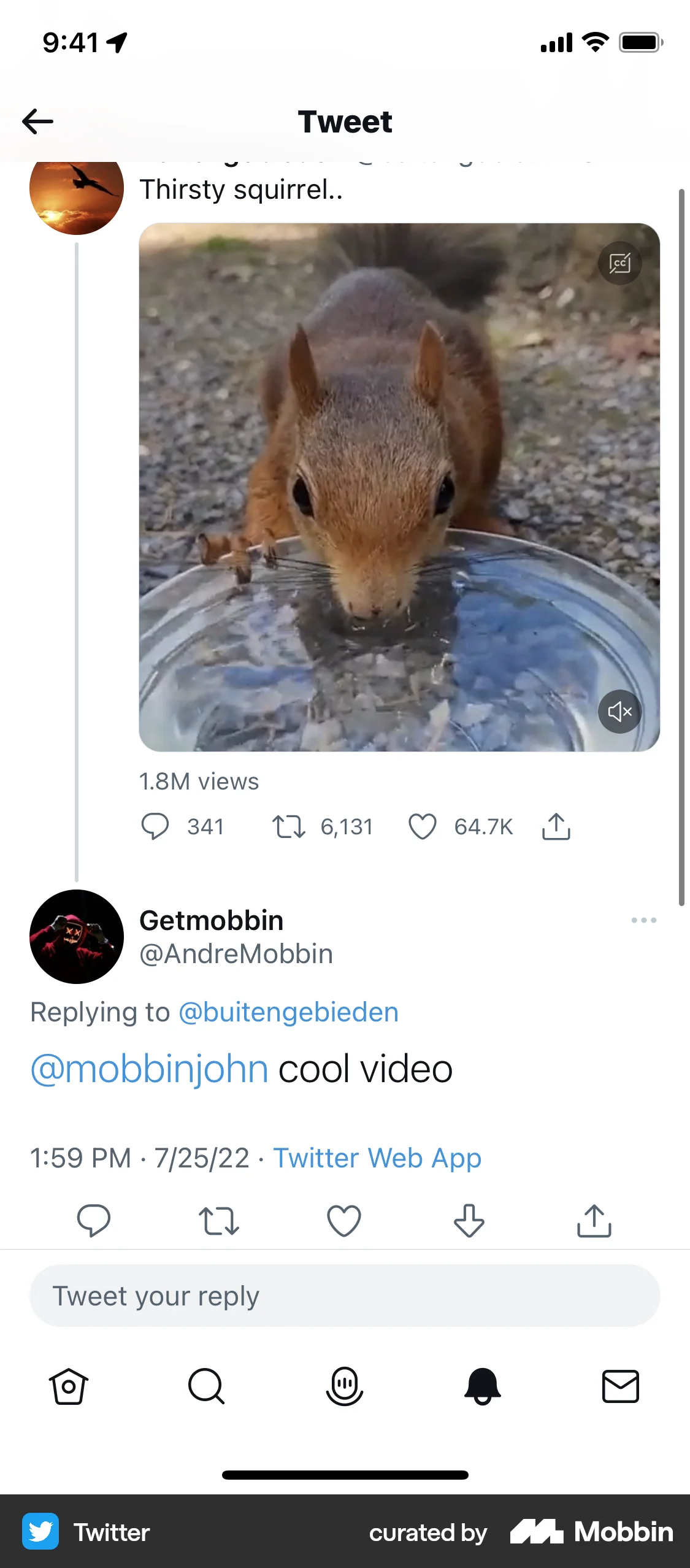 X iOS Comments screen