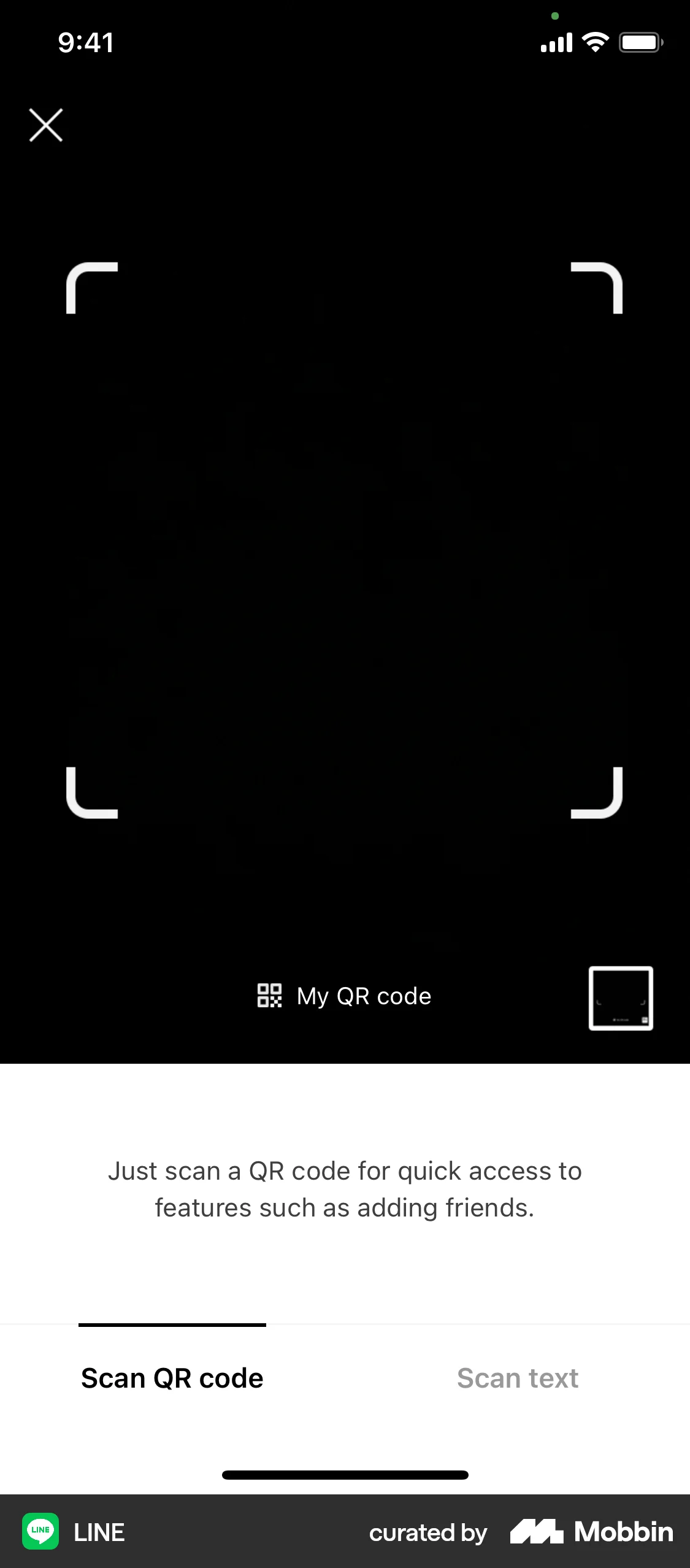 LINE iOS Communication App screen