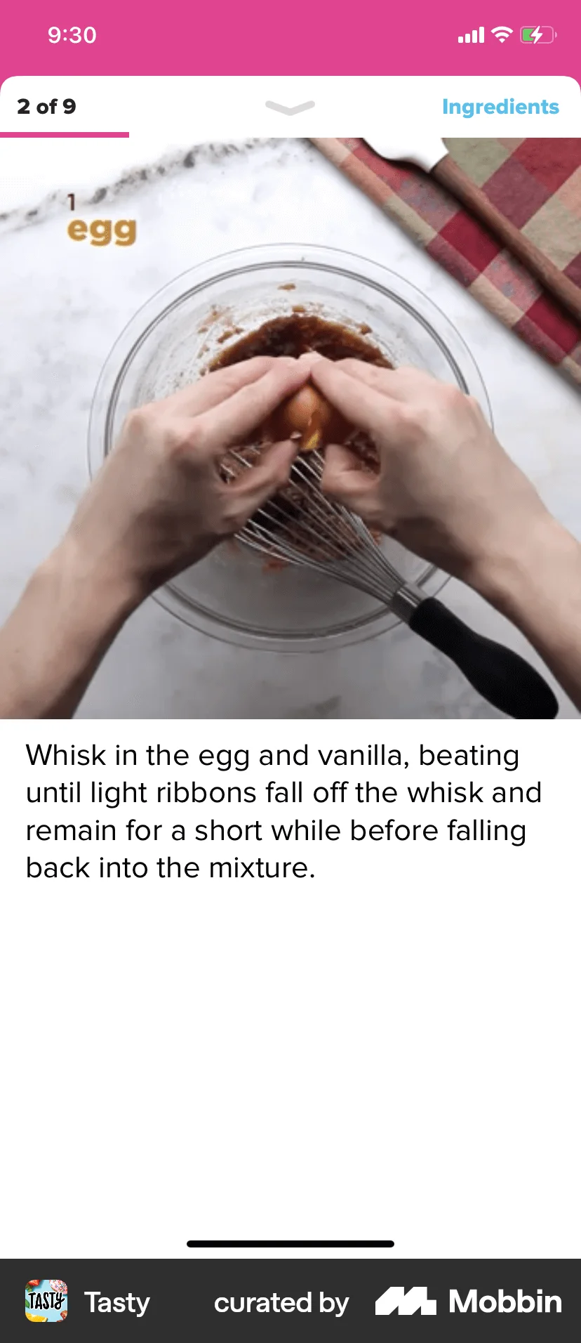 Tasty iOS Recipe Detail screen