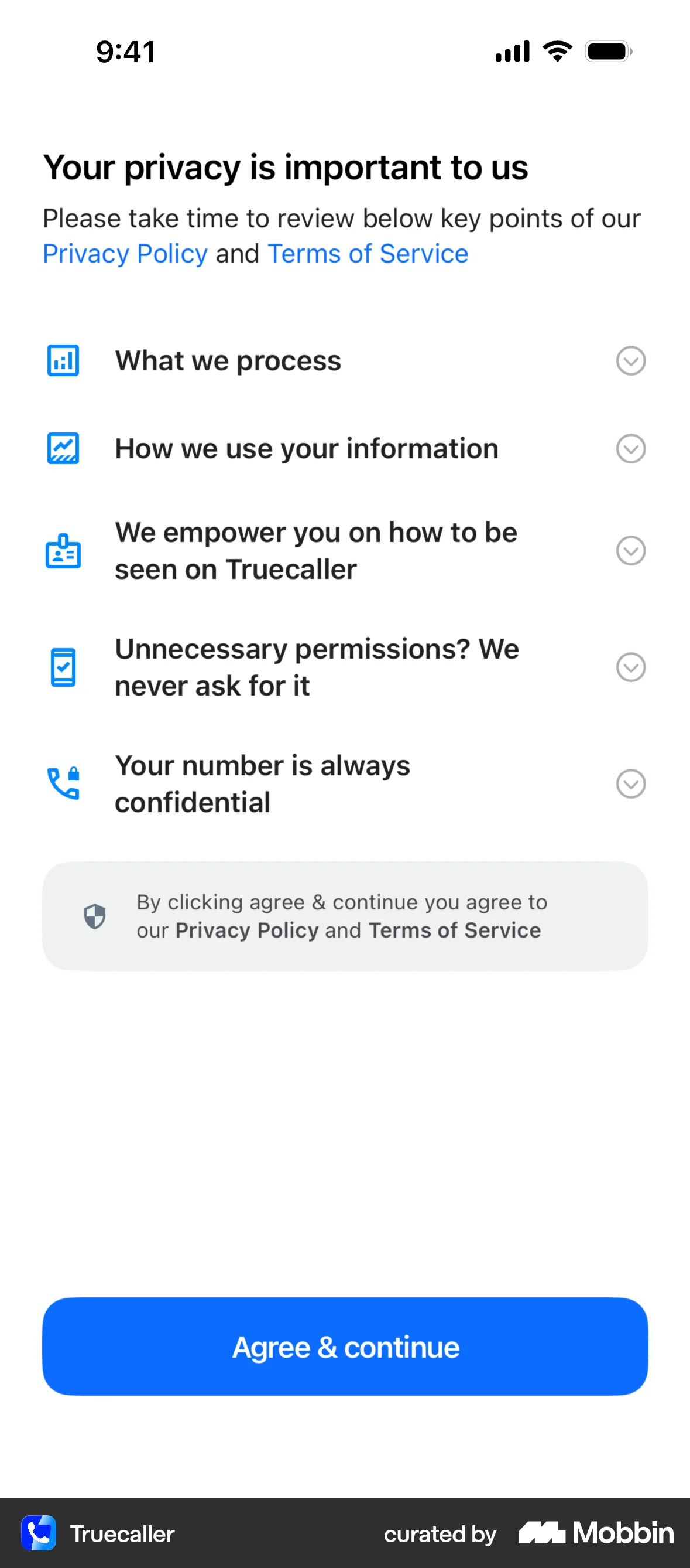 Truecaller Onboarding screen