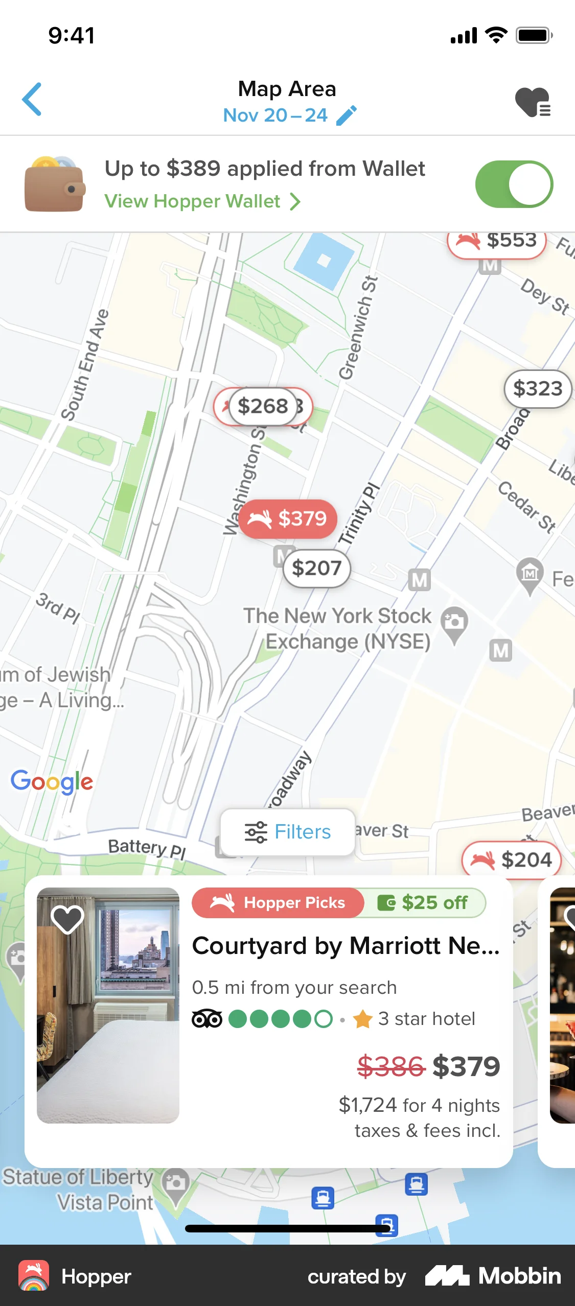 Hopper iOS Map screen