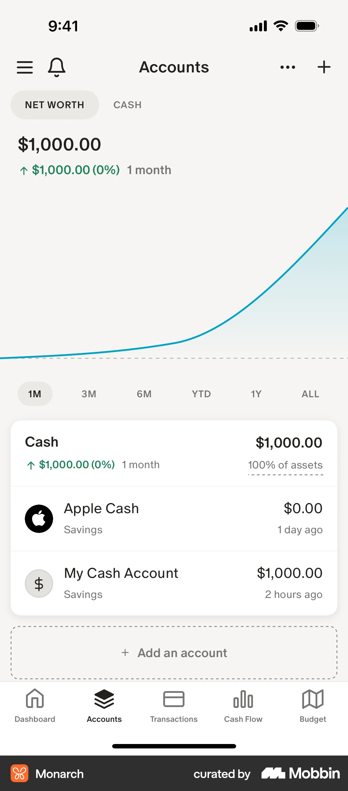 Monarch iOS screen containing Tab Bar UI element