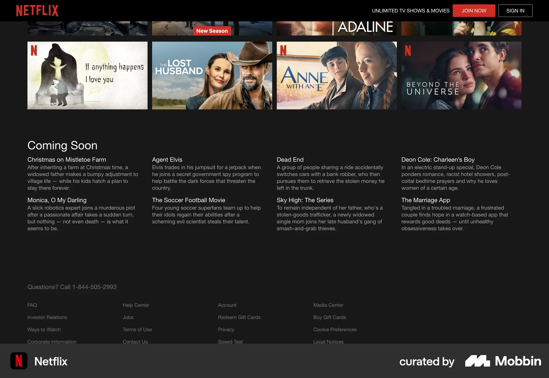 Netflix Web TV Show & Movie Detail screen