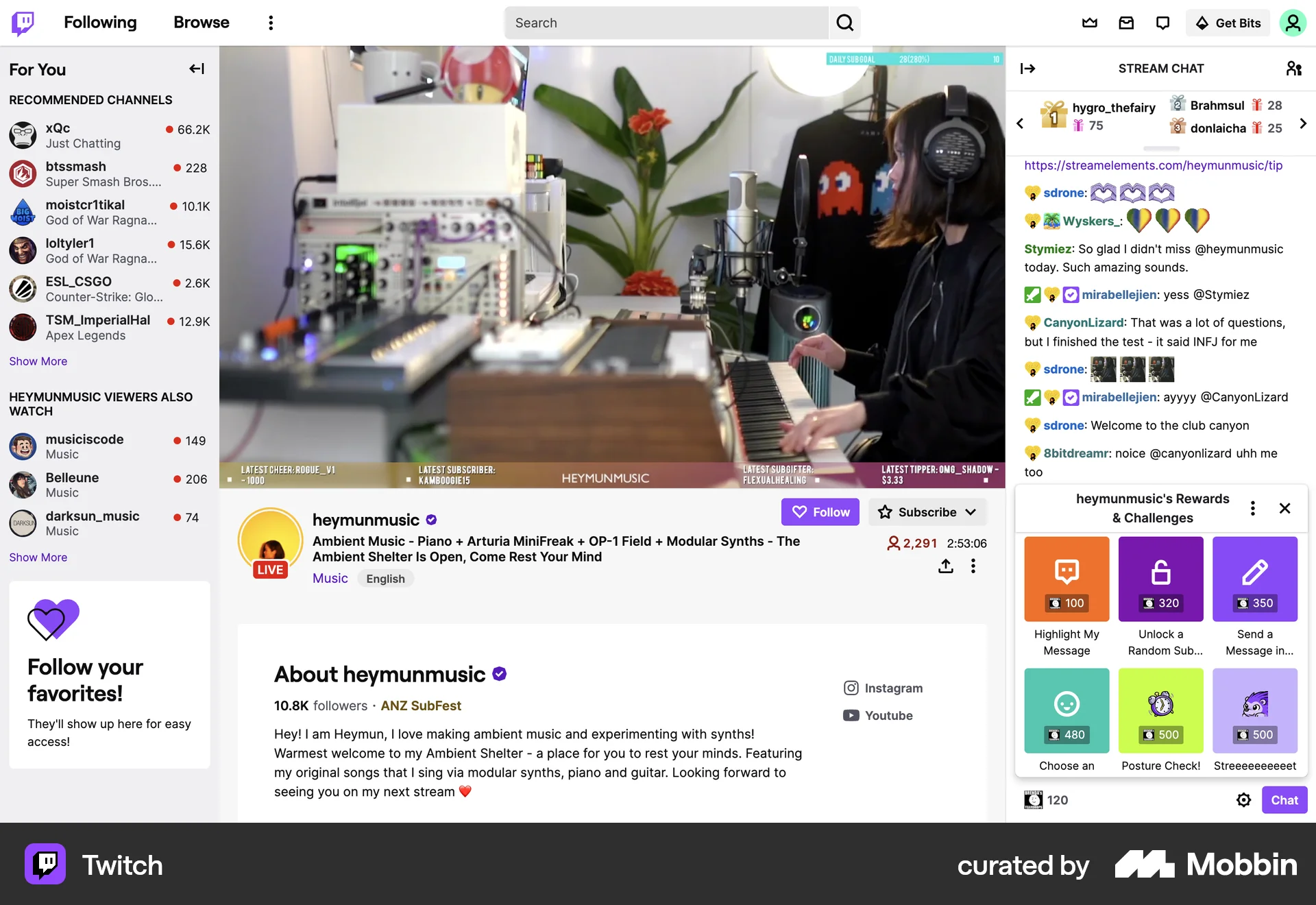 Twitch Web Promotions & Rewards screen