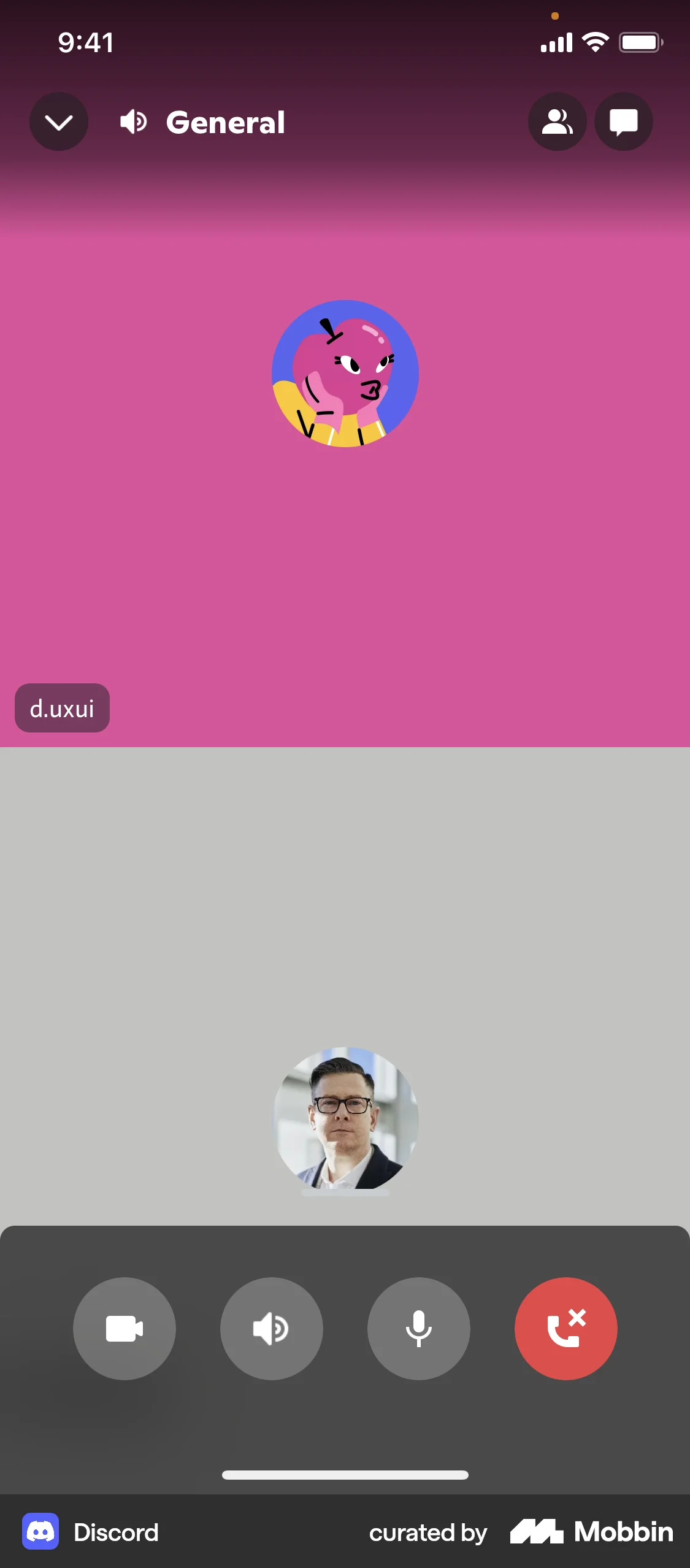Discord iOS Call screen