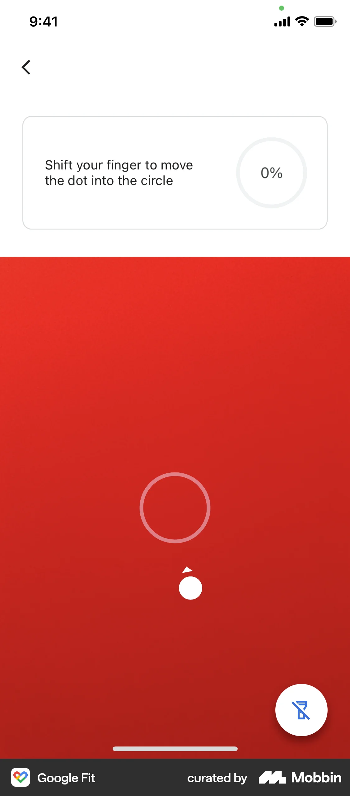 Google Fit iOS Camera & Scanner screen
