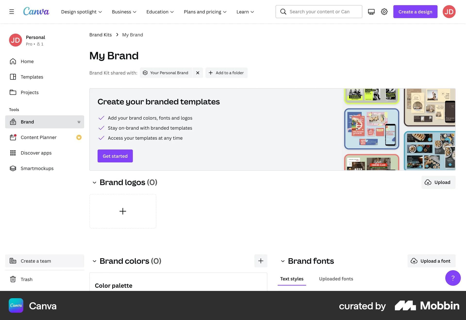 Canva Web Misc screen