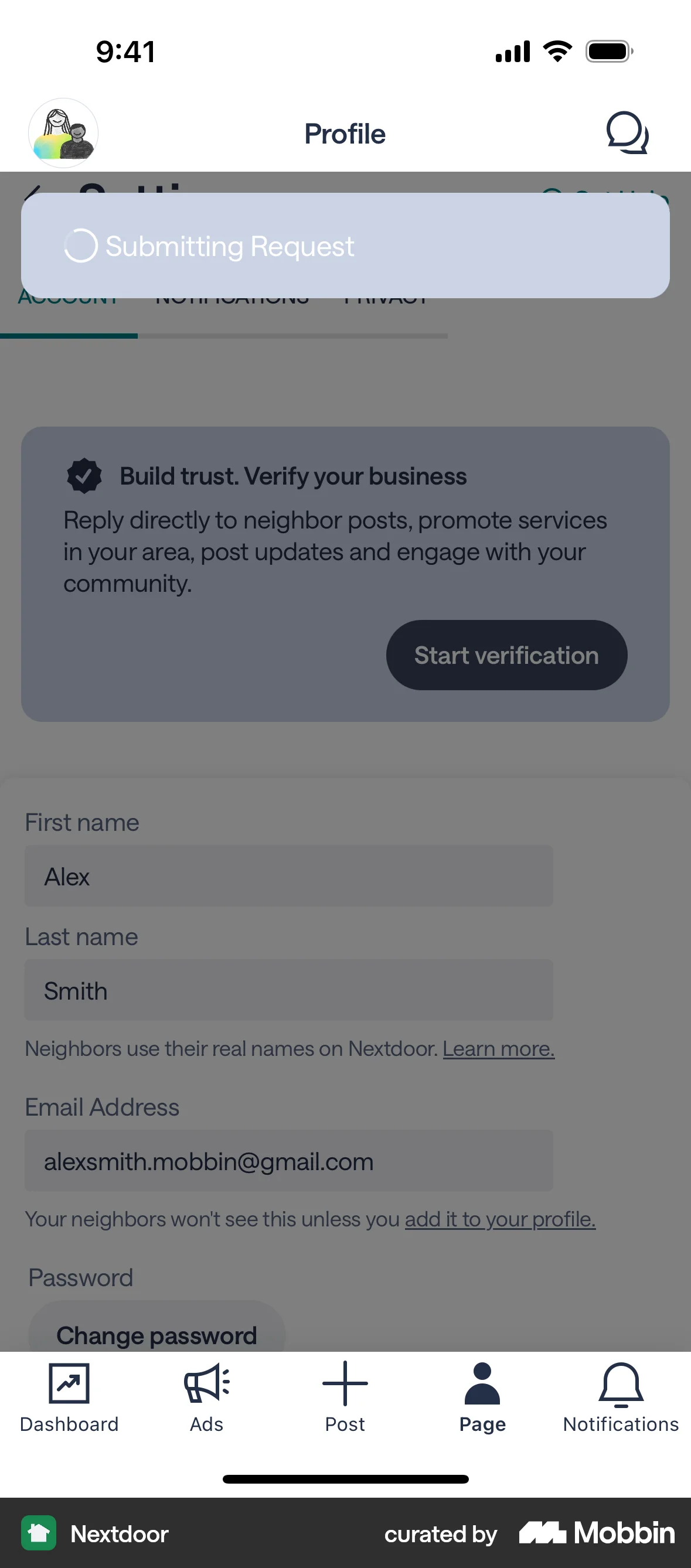 Nextdoor iOS Loading screen