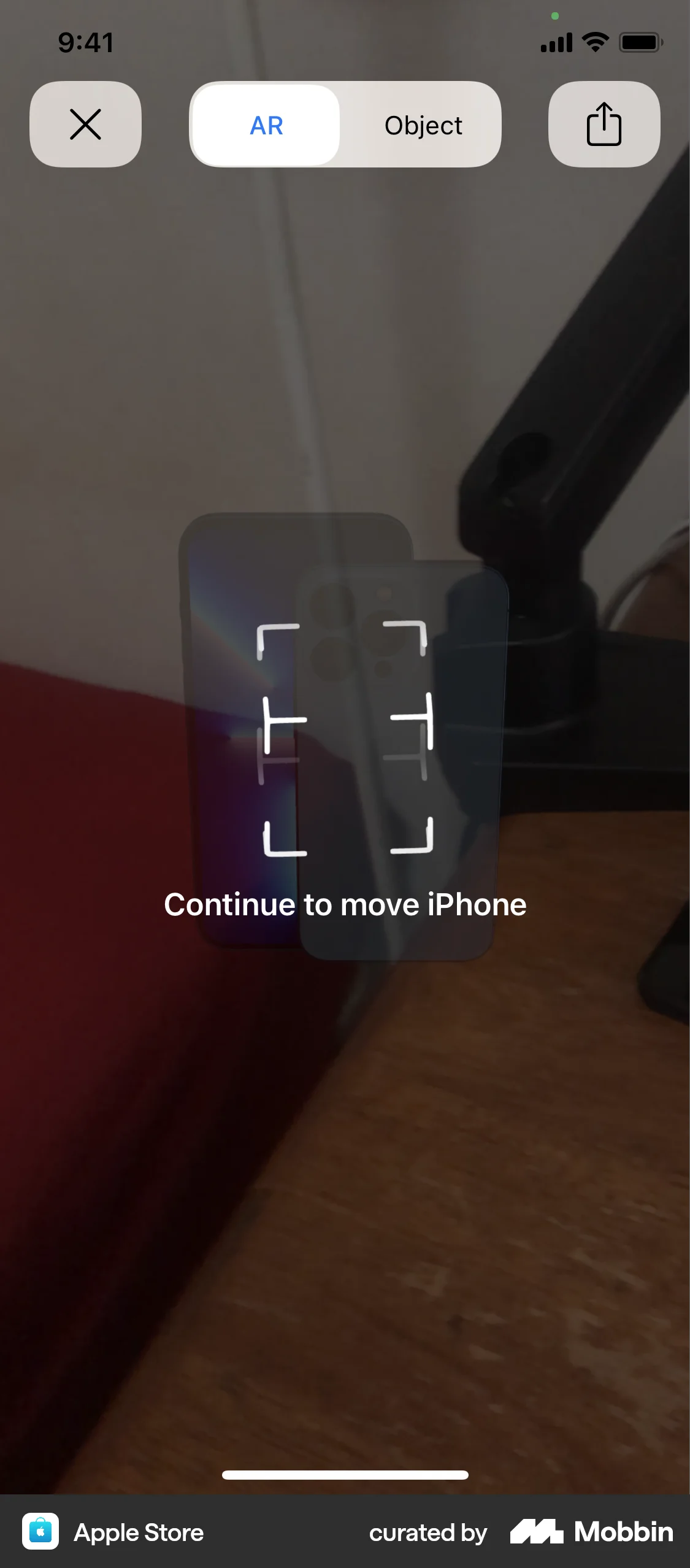 Apple Store iOS Augmented Reality screen