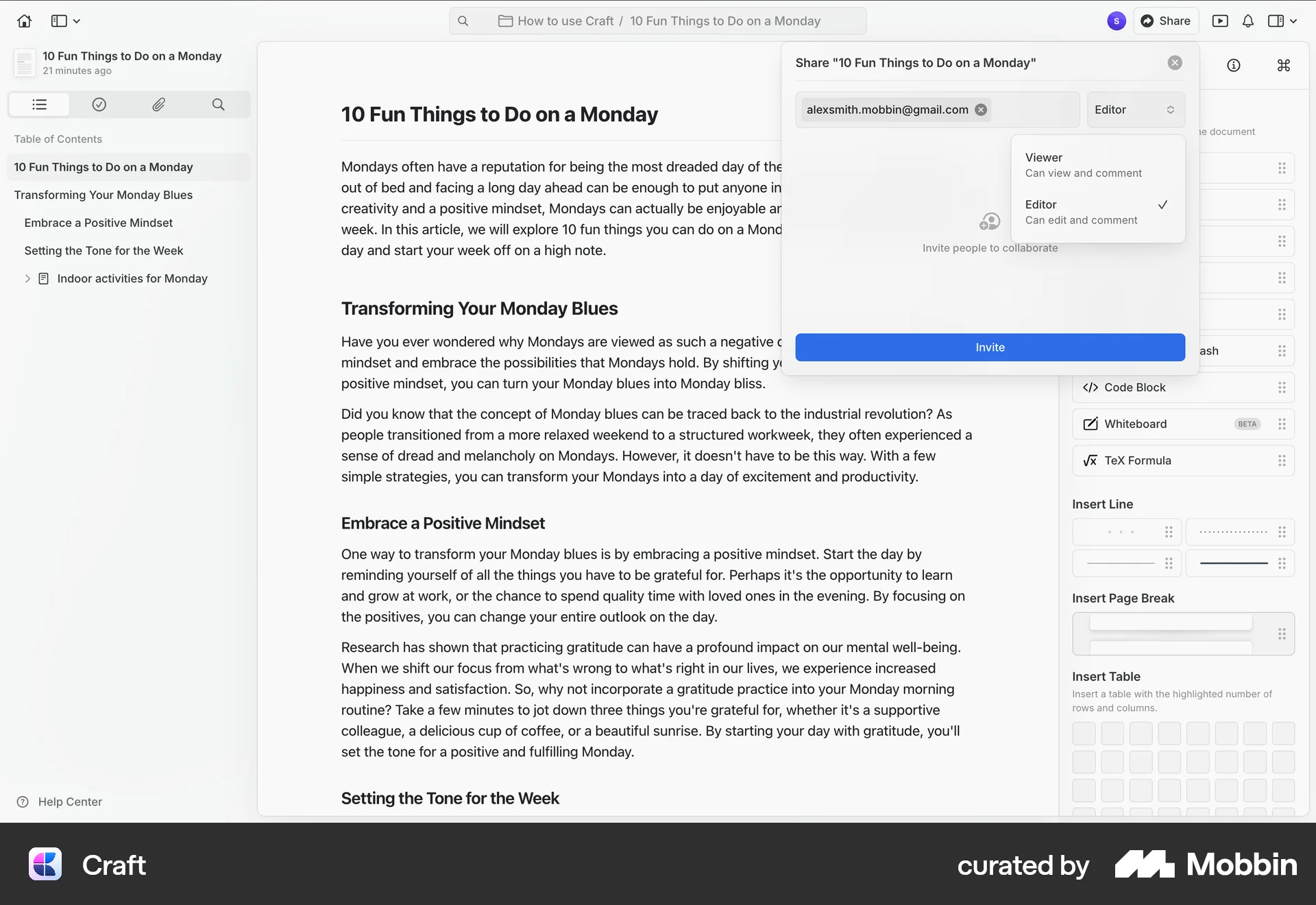 Craft Web screen containing Select UI element