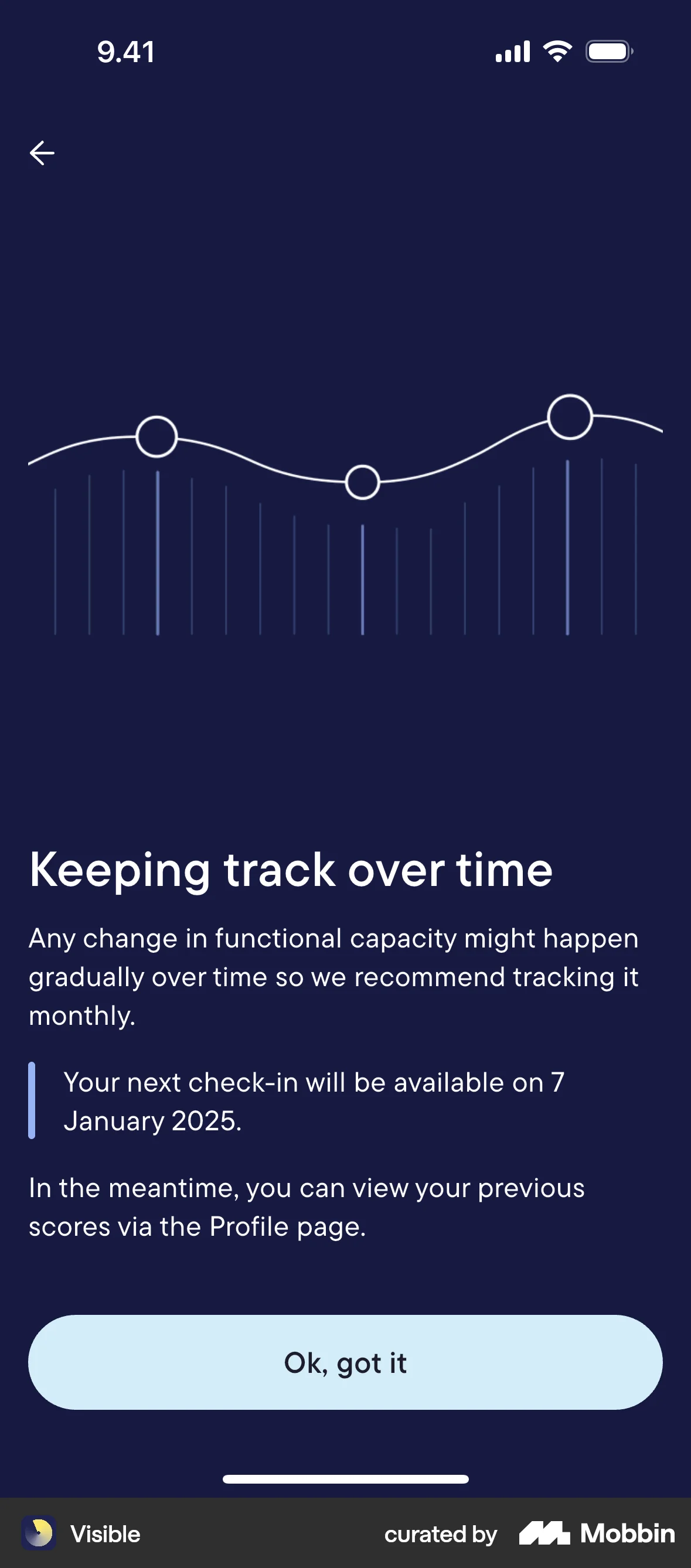 Visible iOS Graph UI Design screen