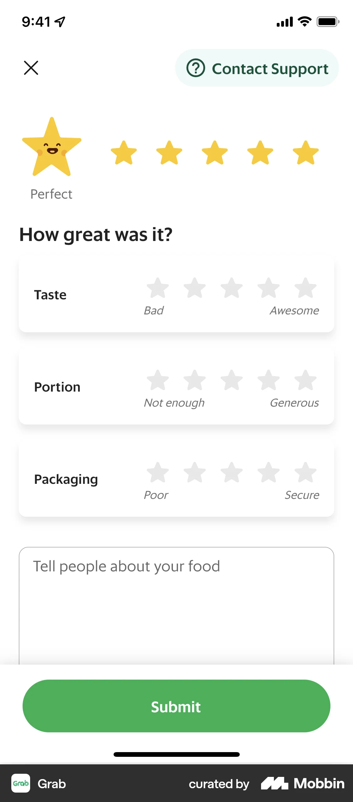 Grab iOS Reviews & Ratings screen