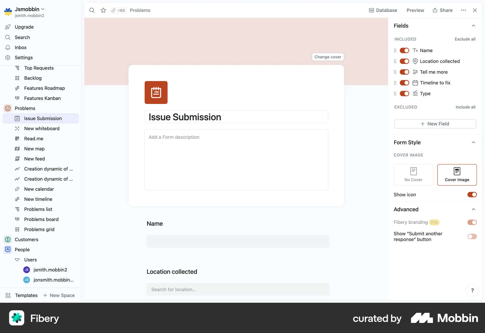 Fibery Web screen containing Editable Text UI element