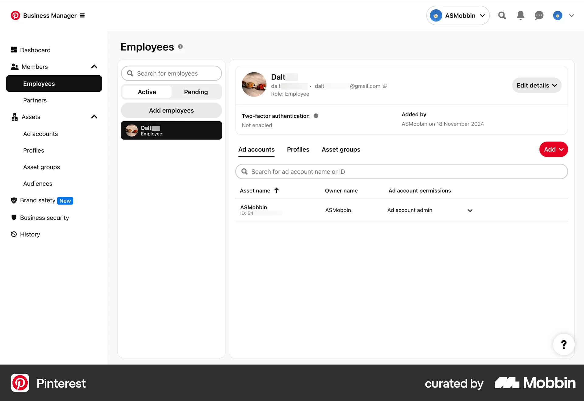 Pinterest Web Social Networking App screen