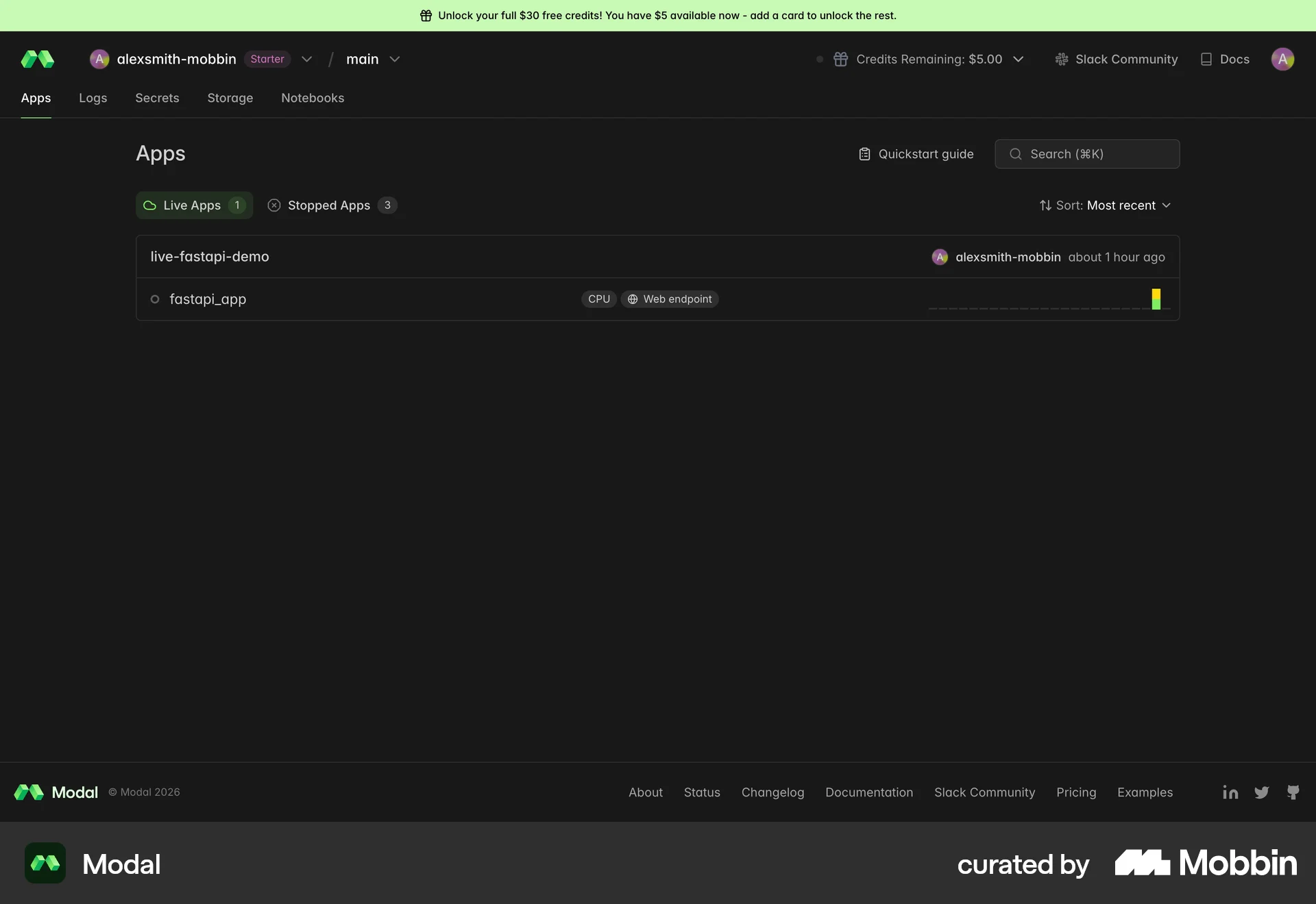 Modal Logging in screen