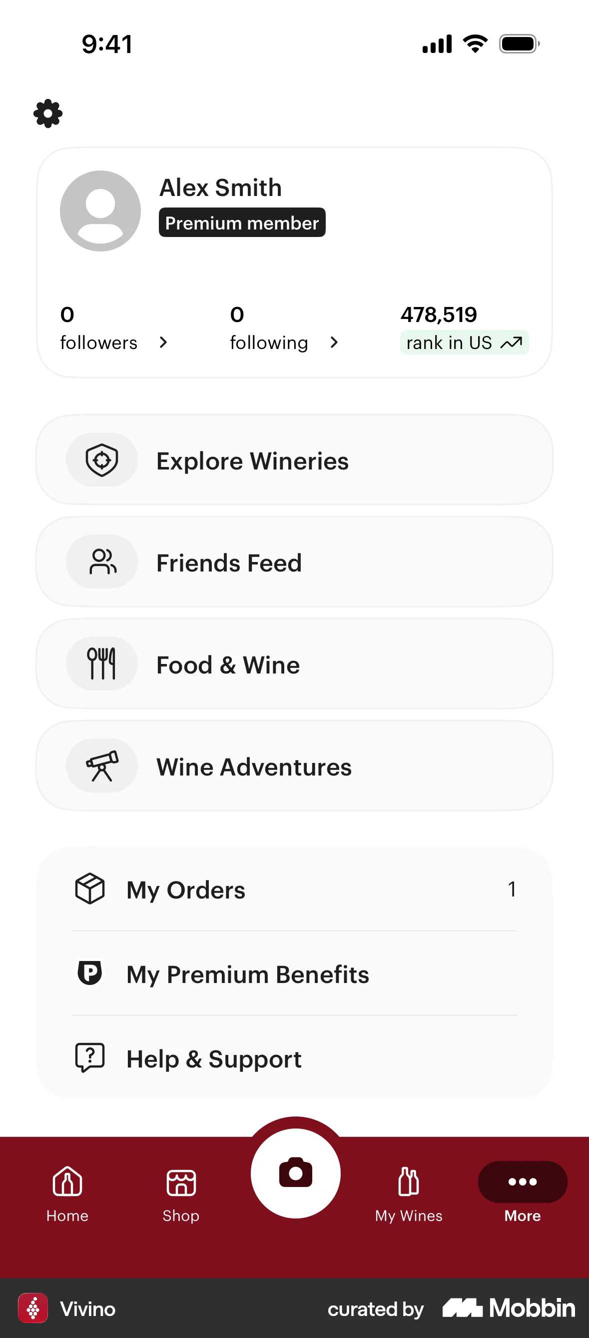 Vivino screen
