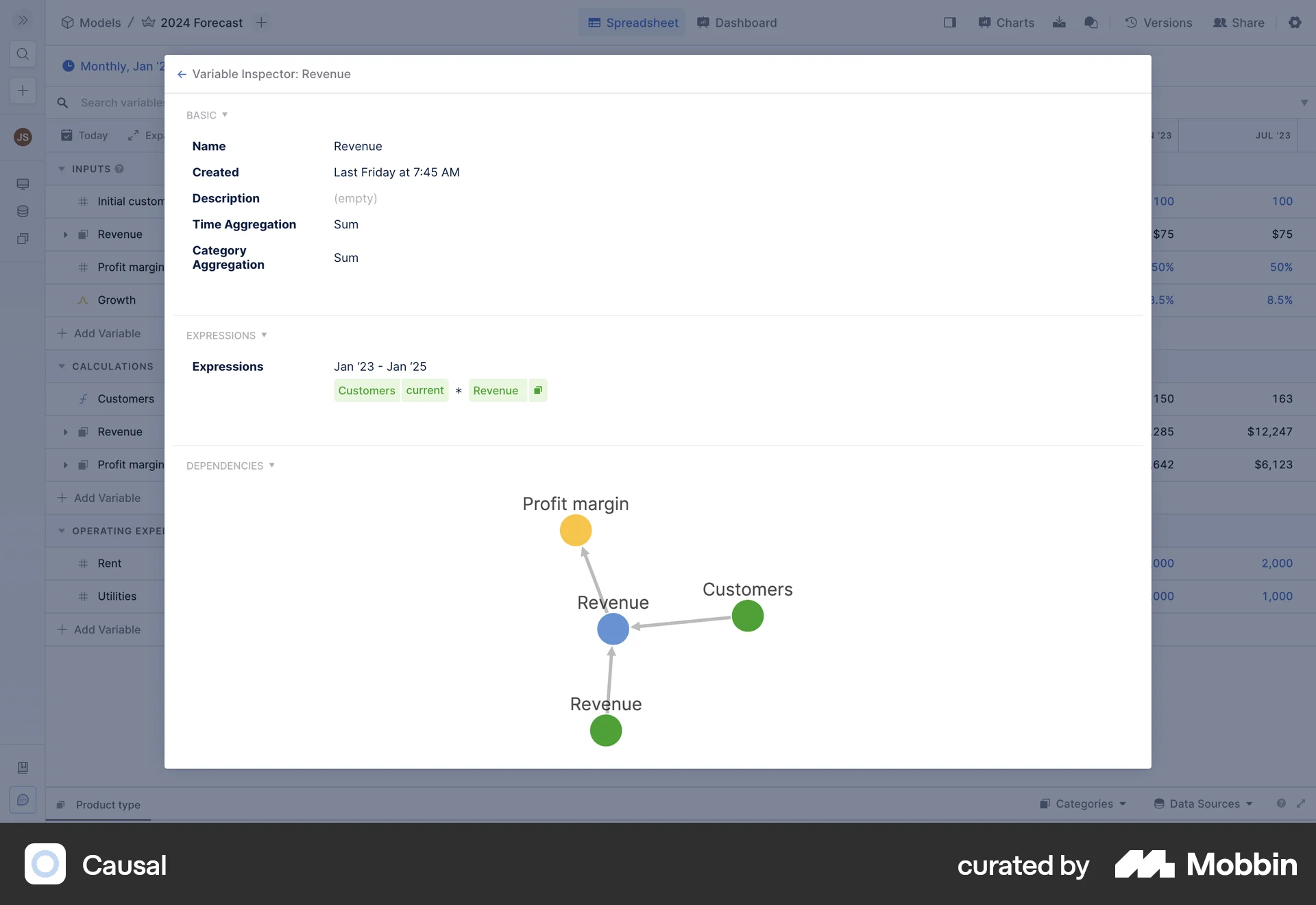 Causal Web Other Content screen