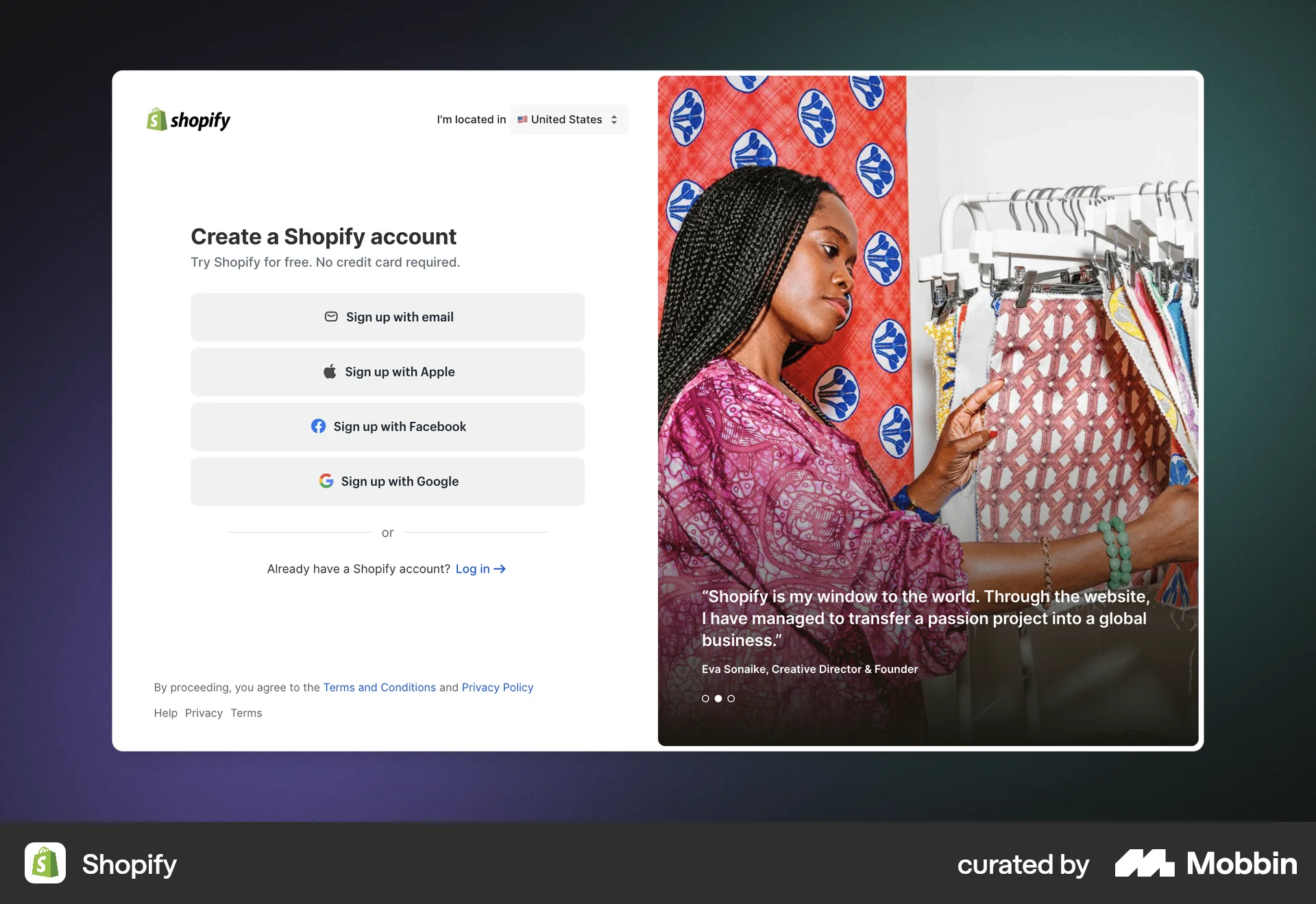 Shopify Web CRM App screen