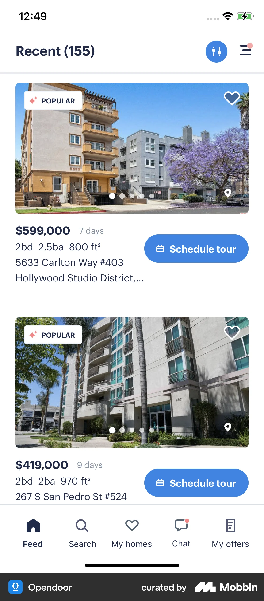 Opendoor iOS Real Estate App screen