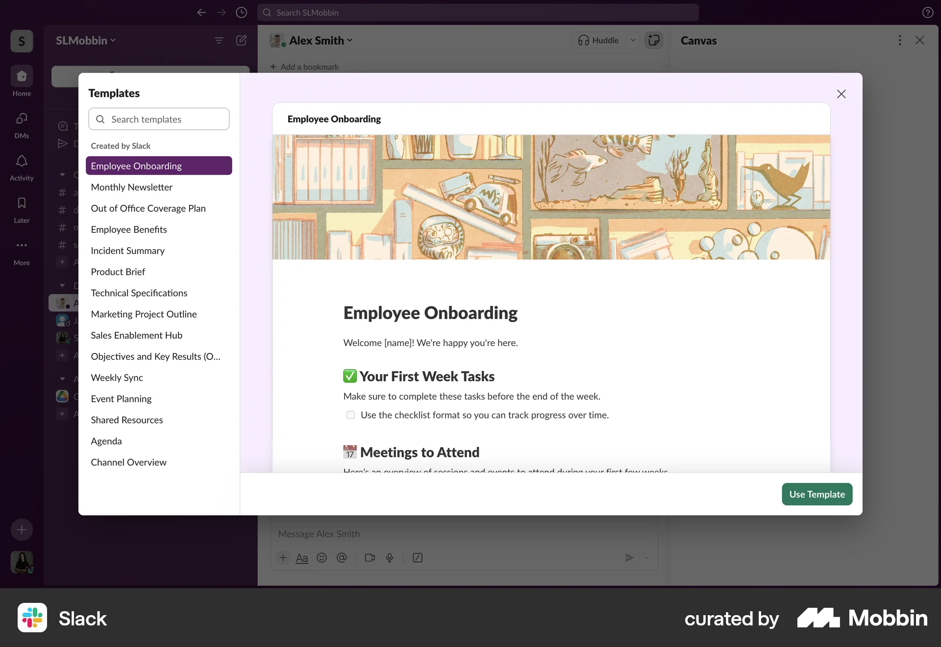 Slack Web Browse & Discover screen