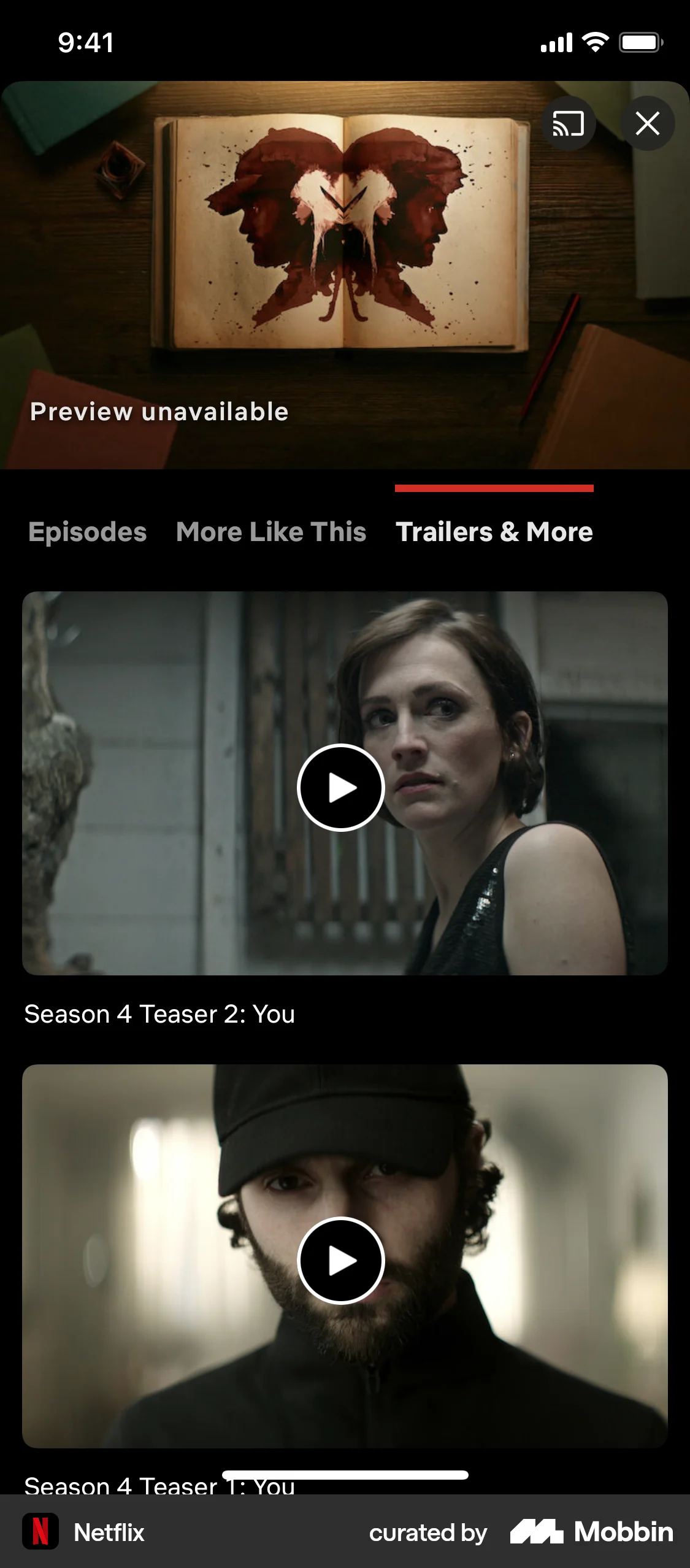 Netflix iOS TV Show & Movie Detail screen