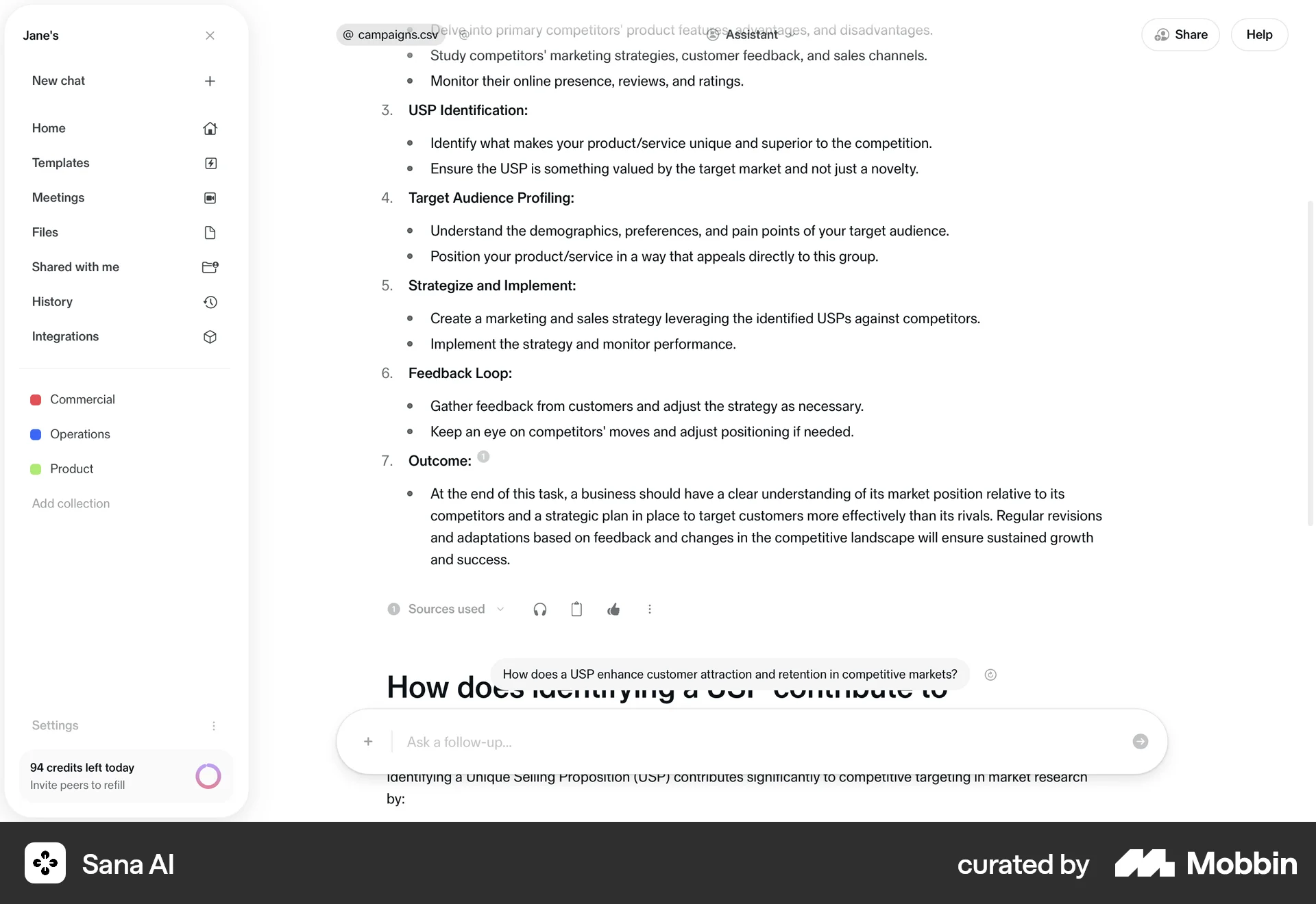 Sana AI Web Reviews & Ratings screen