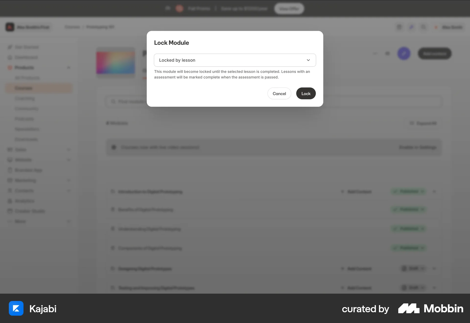 Kajabi Web Other Action screen