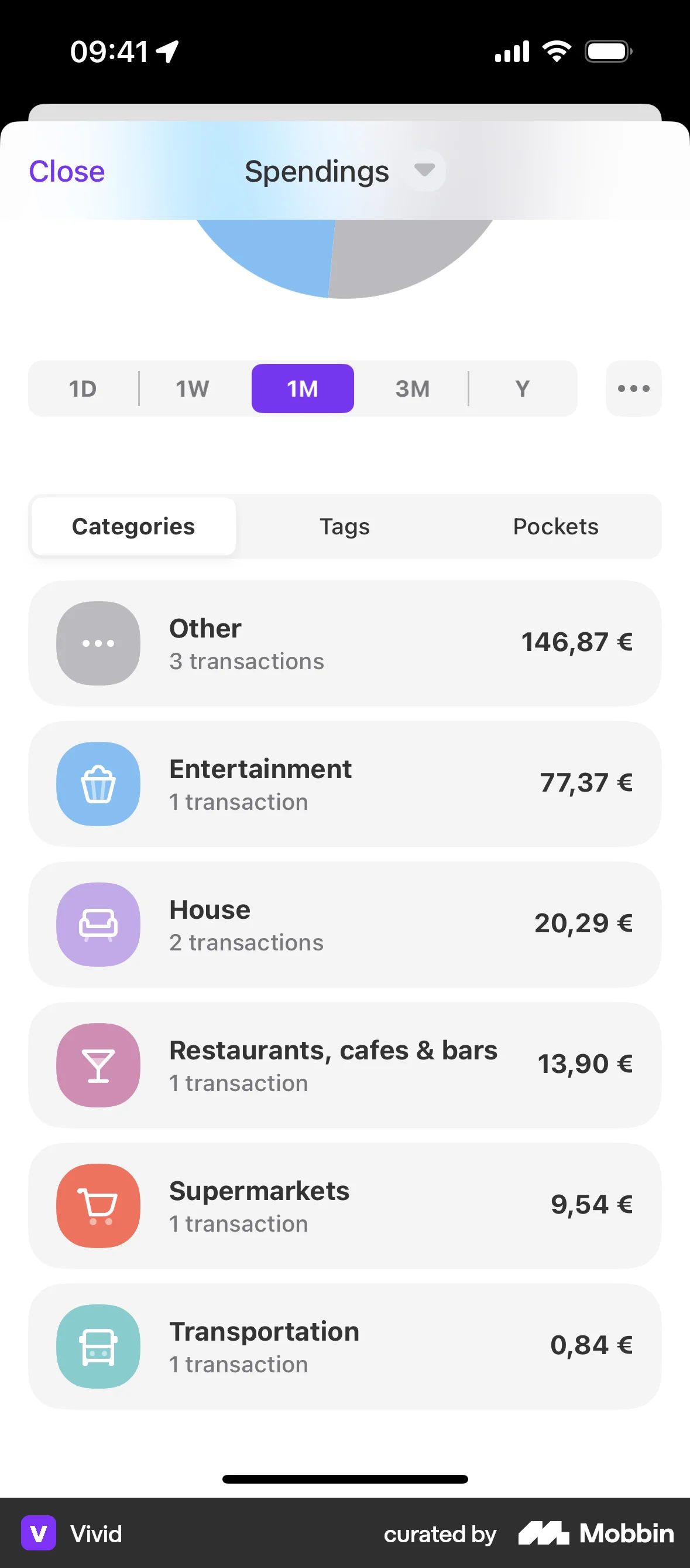 Vivid iOS screen containing Icon UI element
