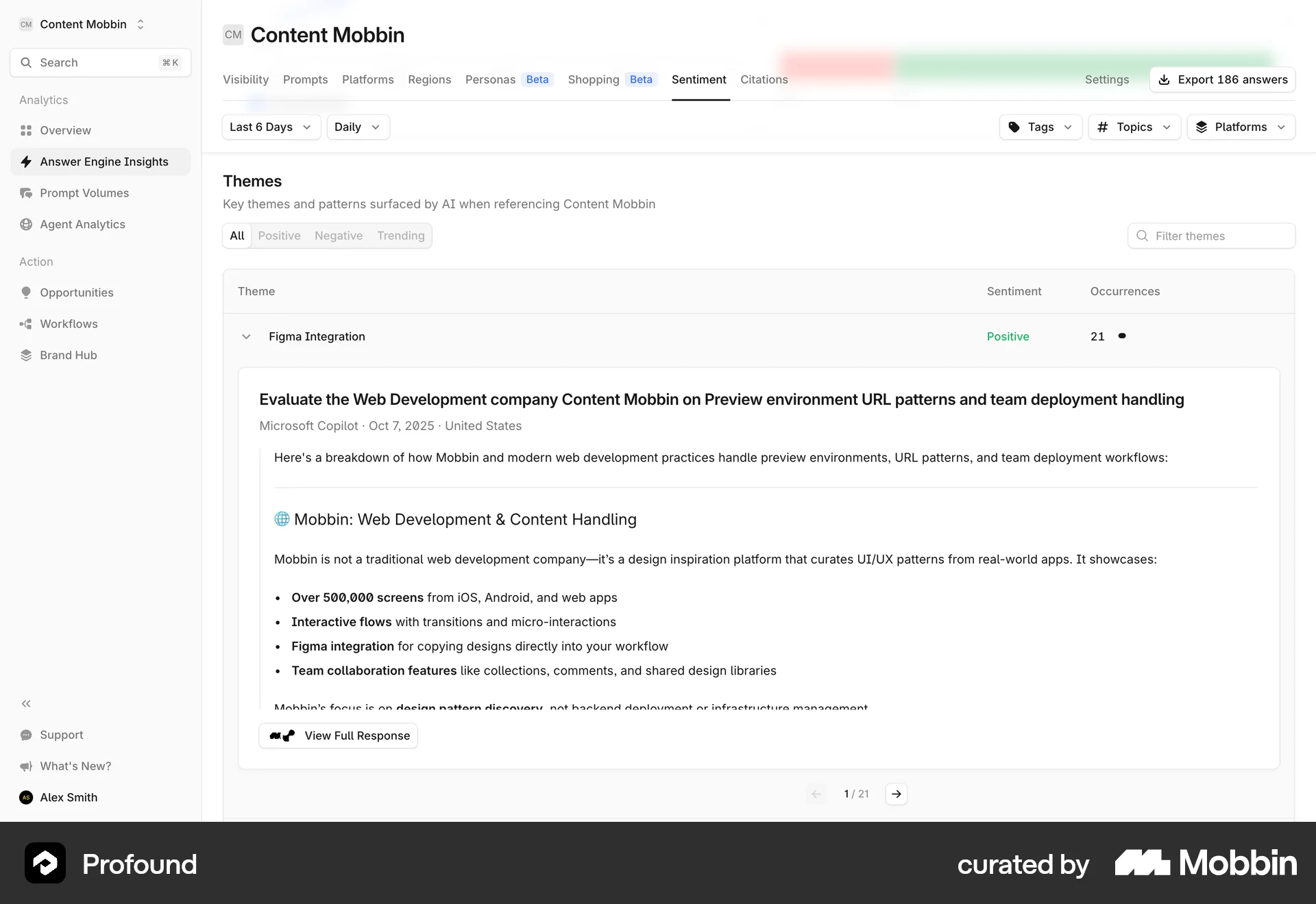 Profound Web screen containing Pagination UI element