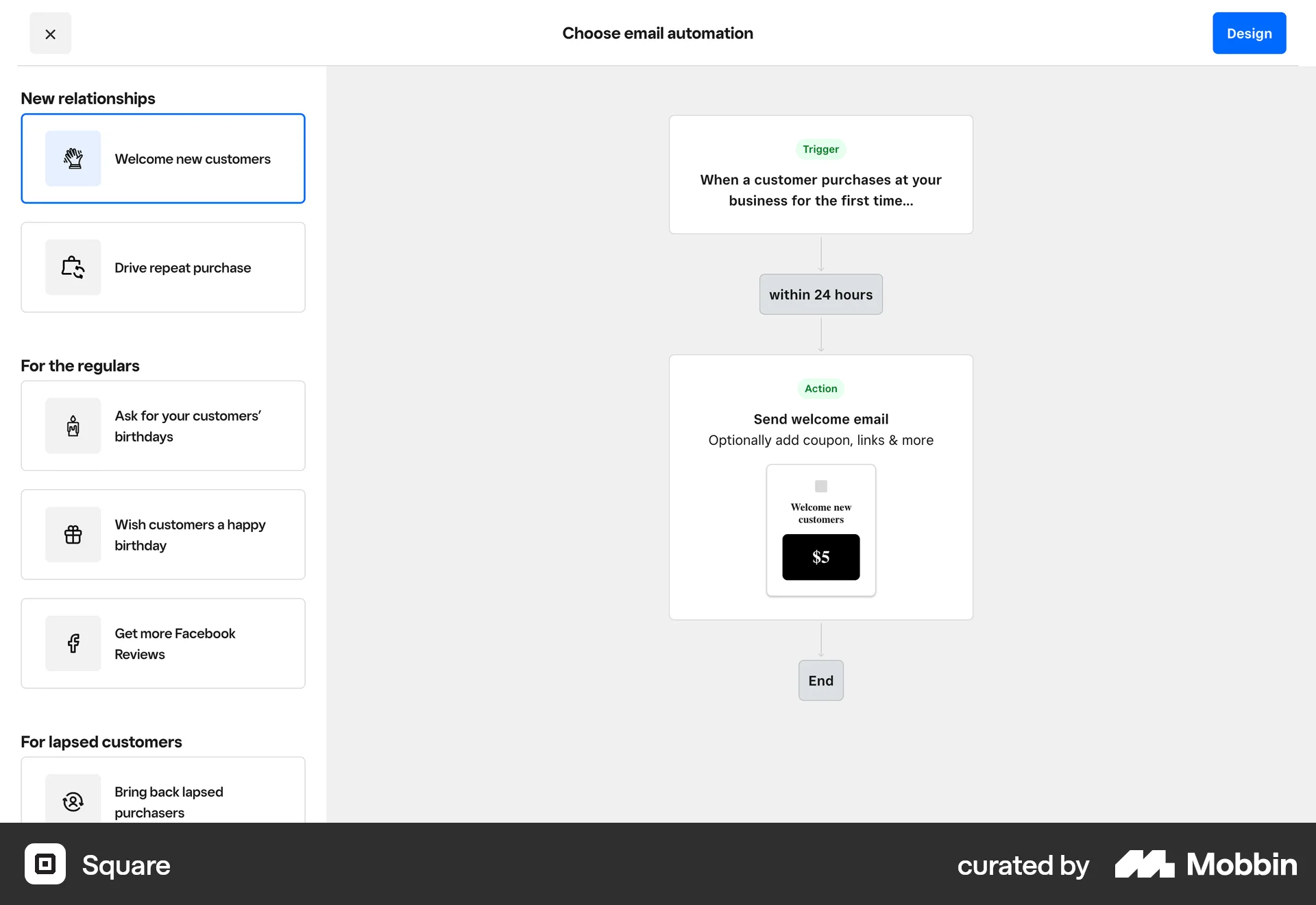 Square Web screen containing Full-Screen Overlay UI element