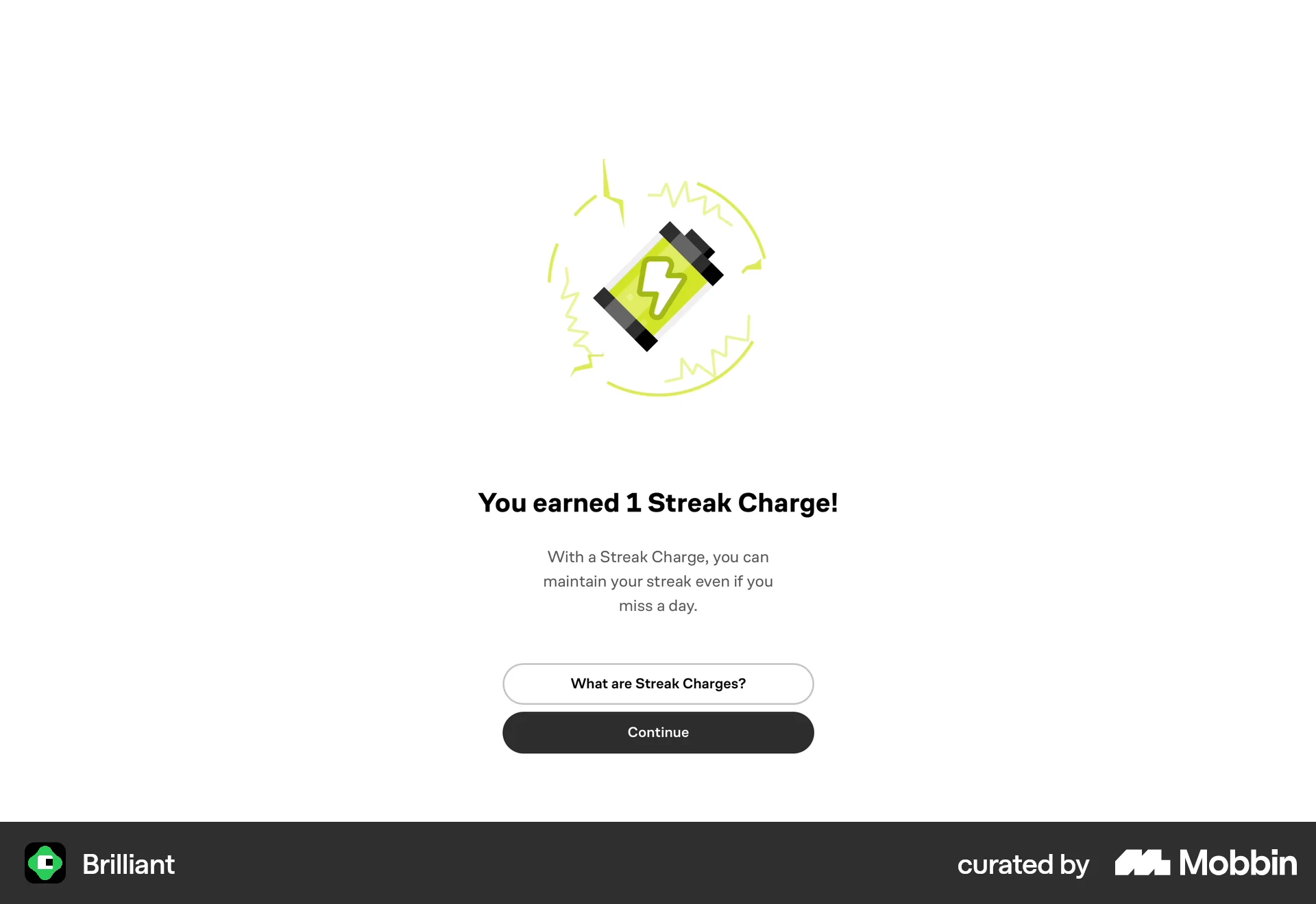 Brilliant Web Achievements & Awards screen