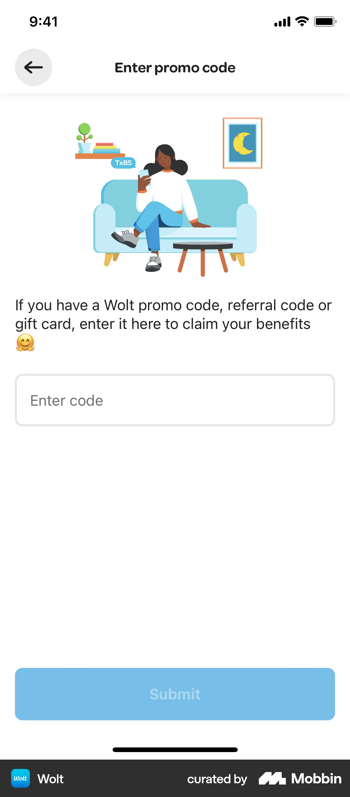 Wolt Delivery iOS Promotions & Rewards screen