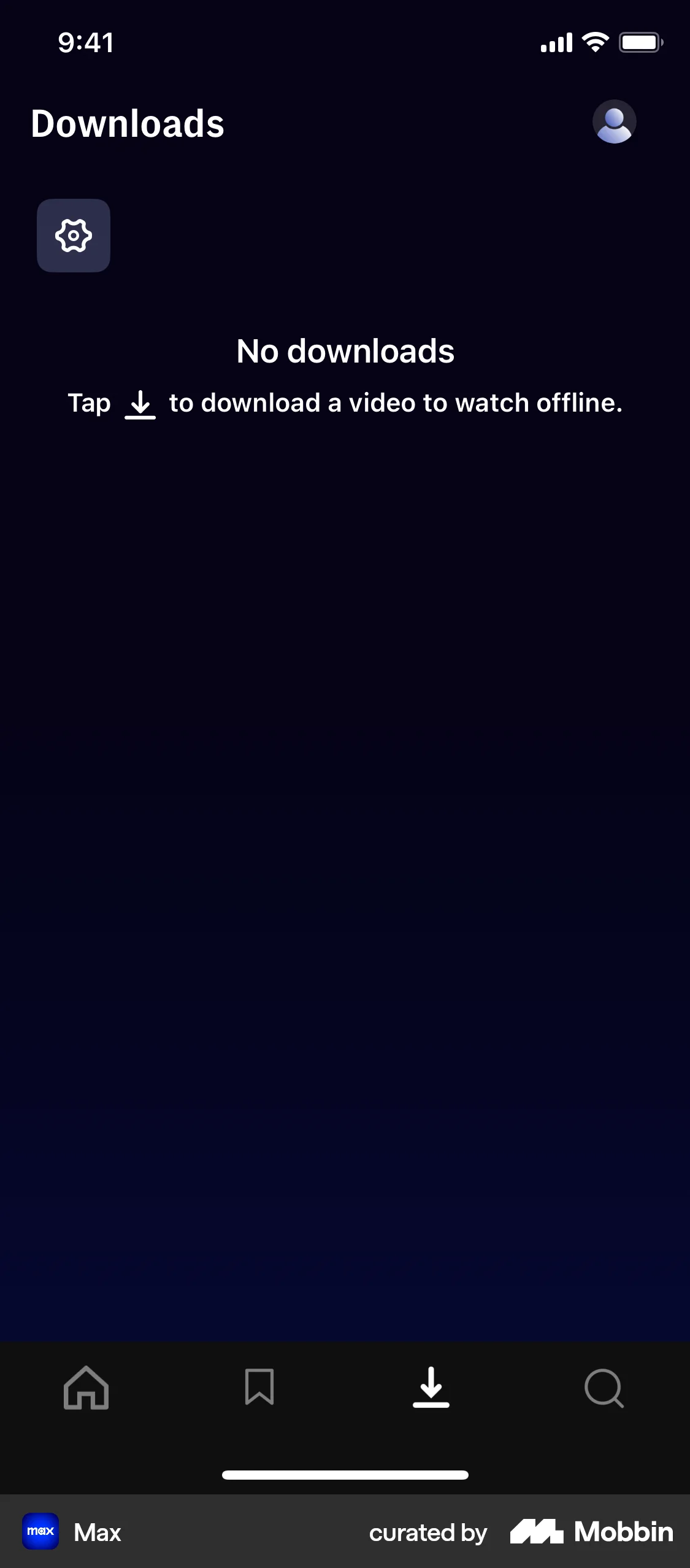 HBO Max iOS Downloads & Available Offline screen