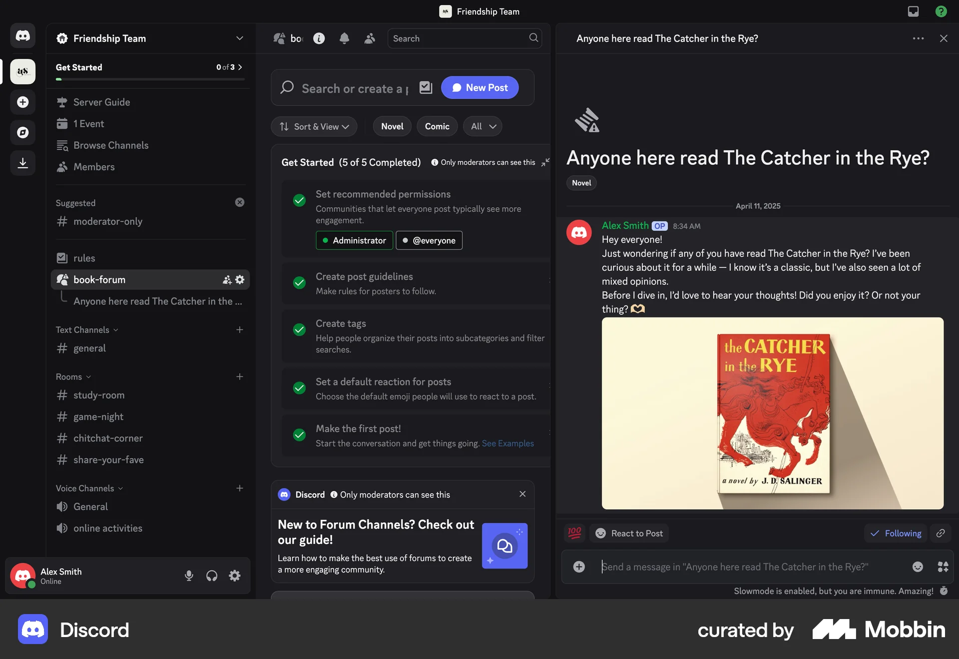 Discord Web Post Detail screen