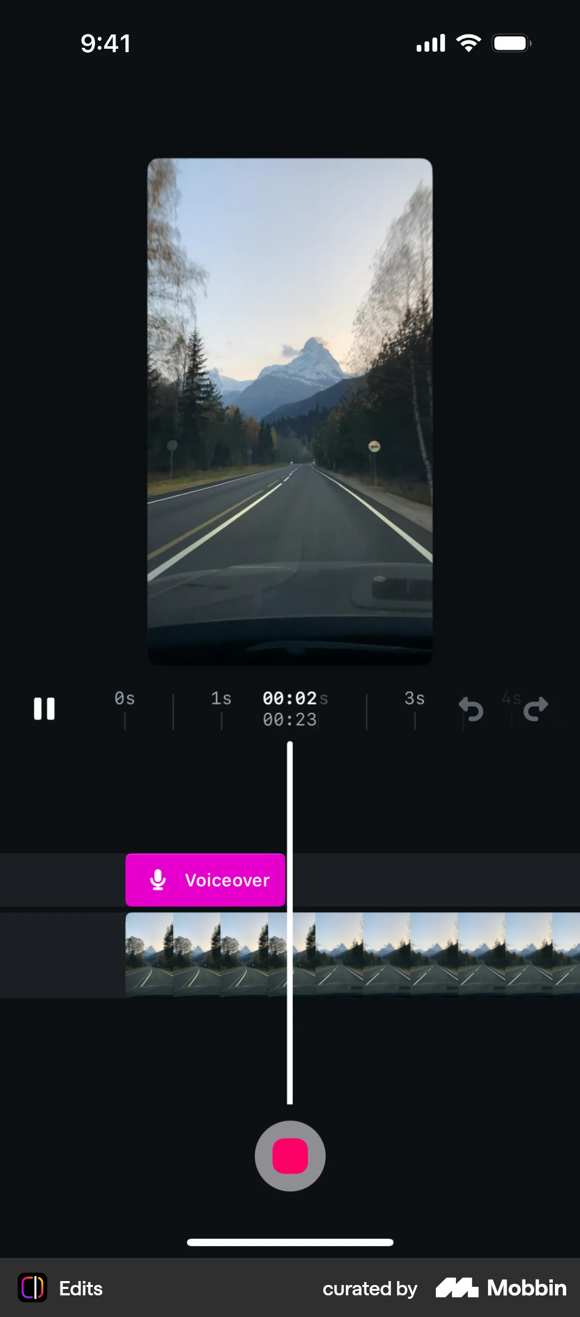 Edits iOS Audio & Video Recorder screen