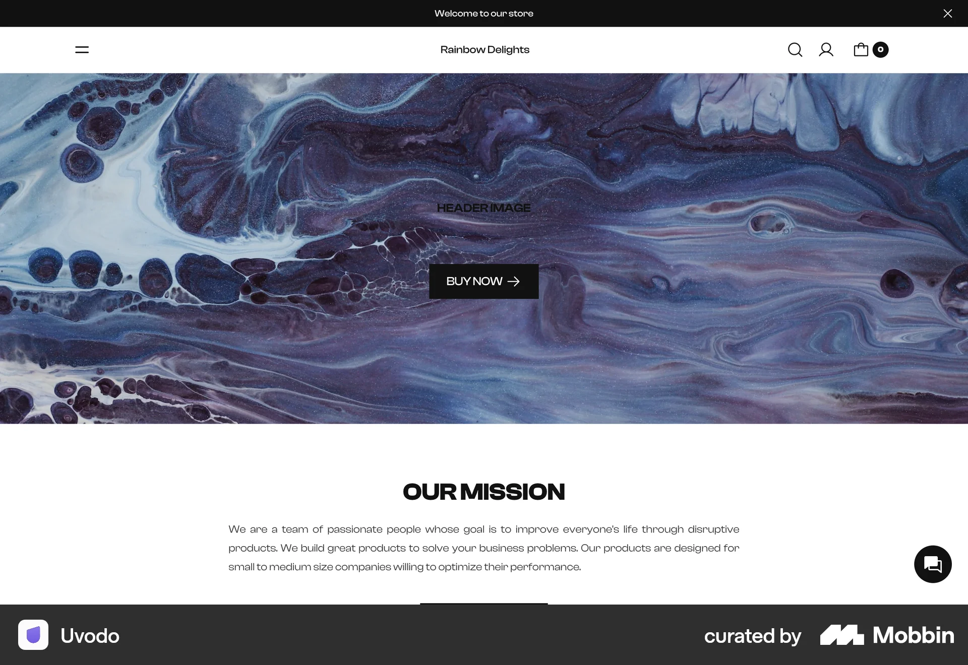 Uvodo Web Shop & Storefront screen