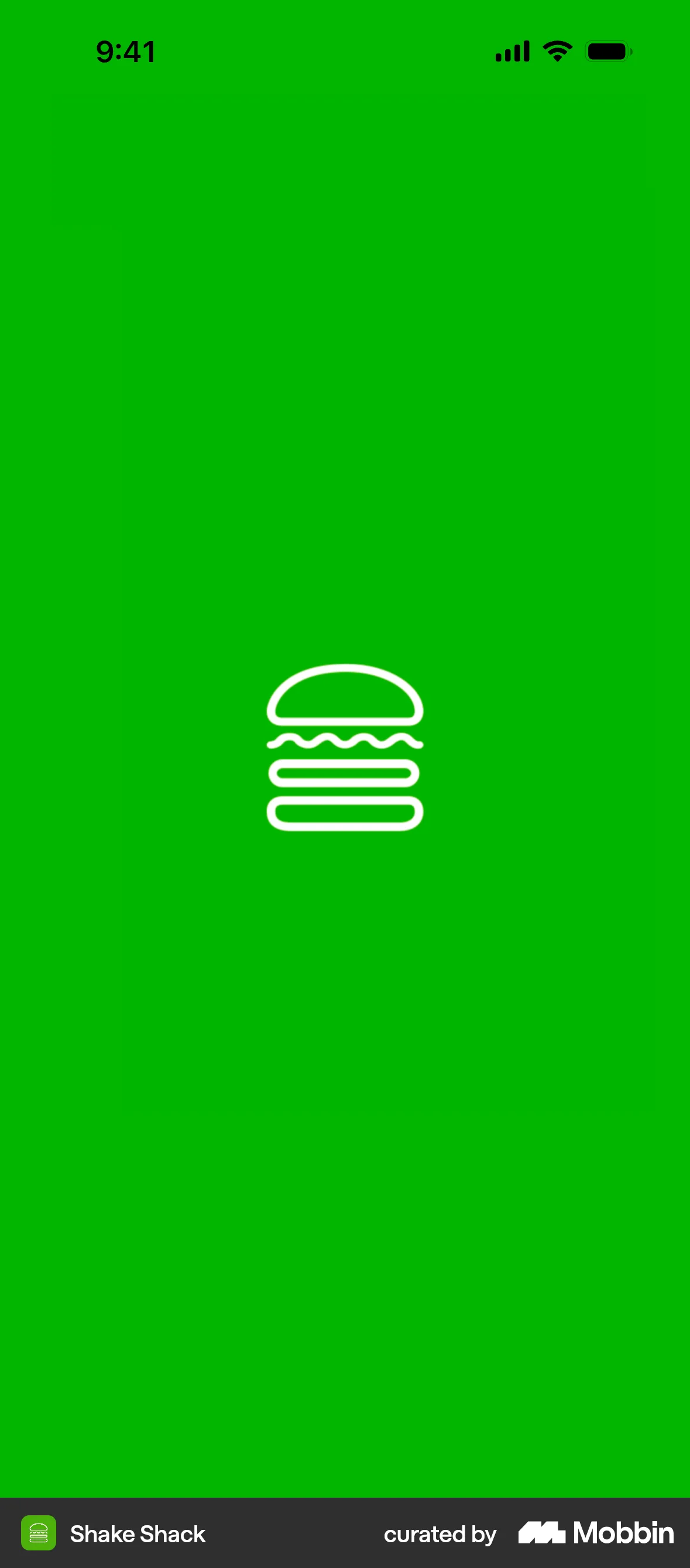 Shake Shack iOS Splash Screen screen