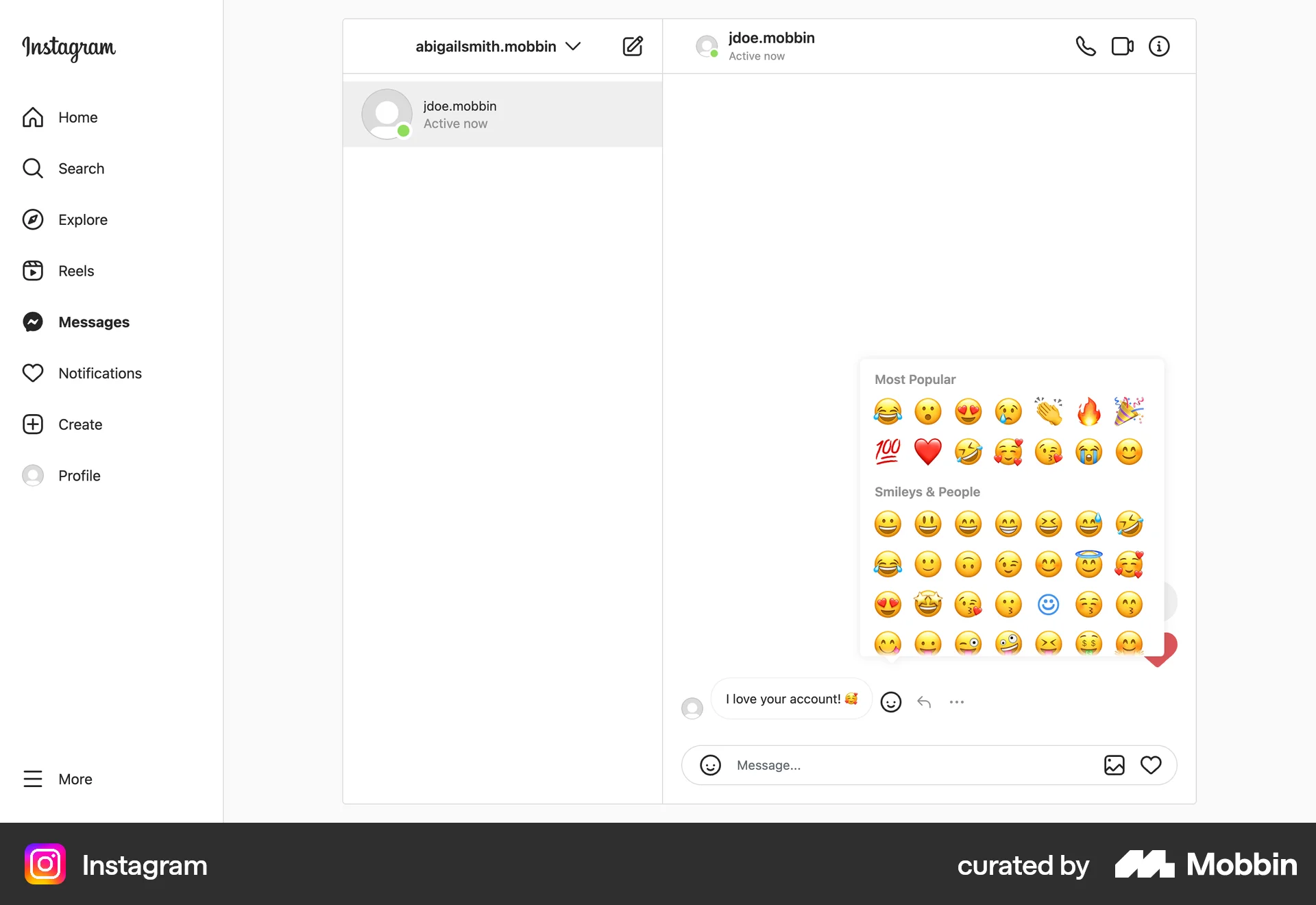Instagram Web Like & Upvote screen