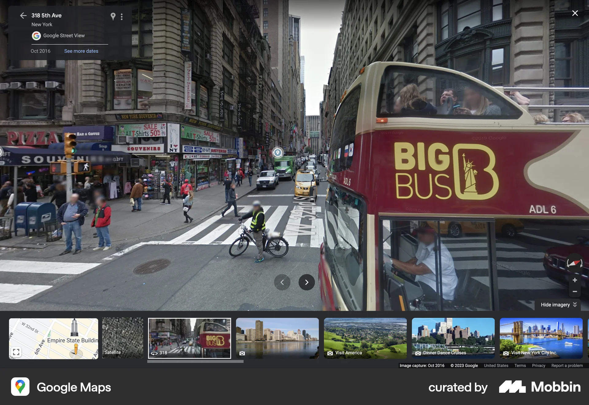 Google Maps Web screen containing Drawer UI element