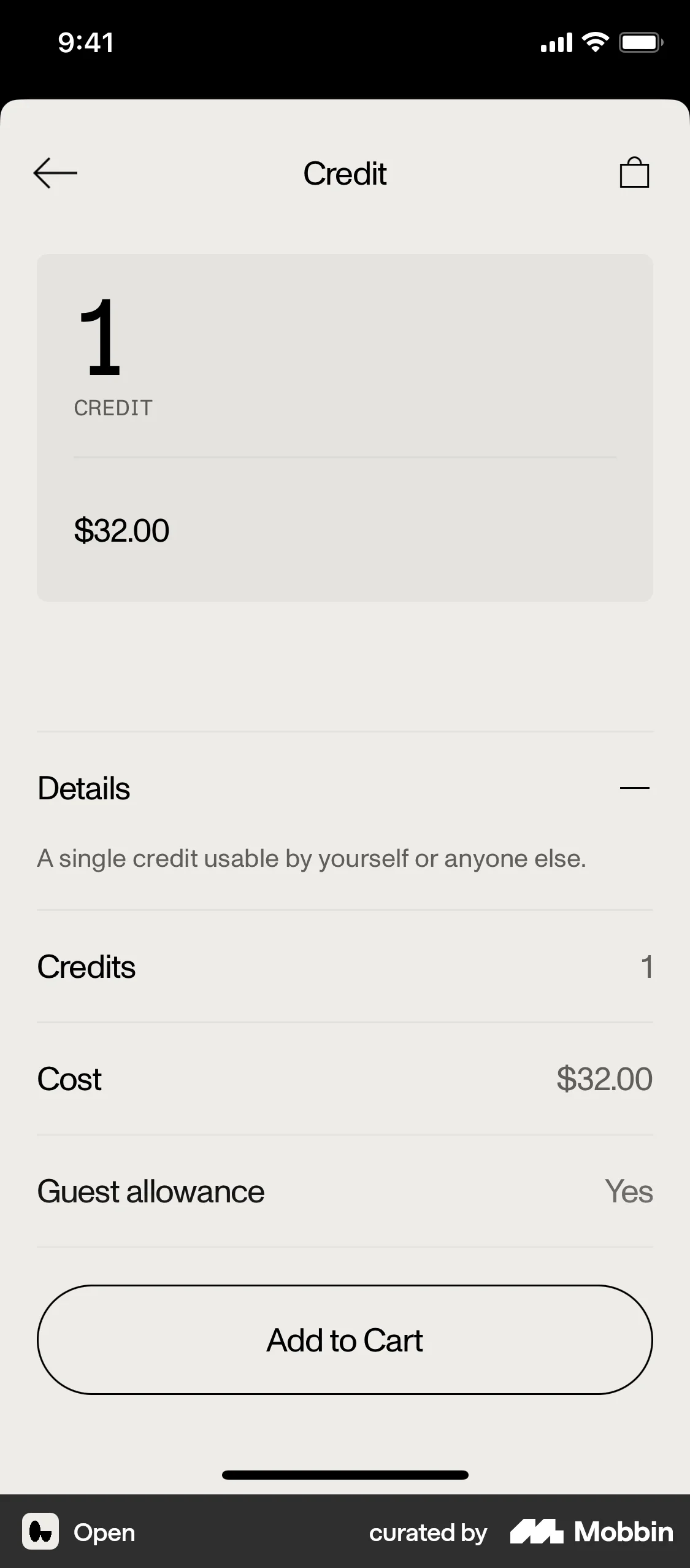 Open iOS Product Detail screen