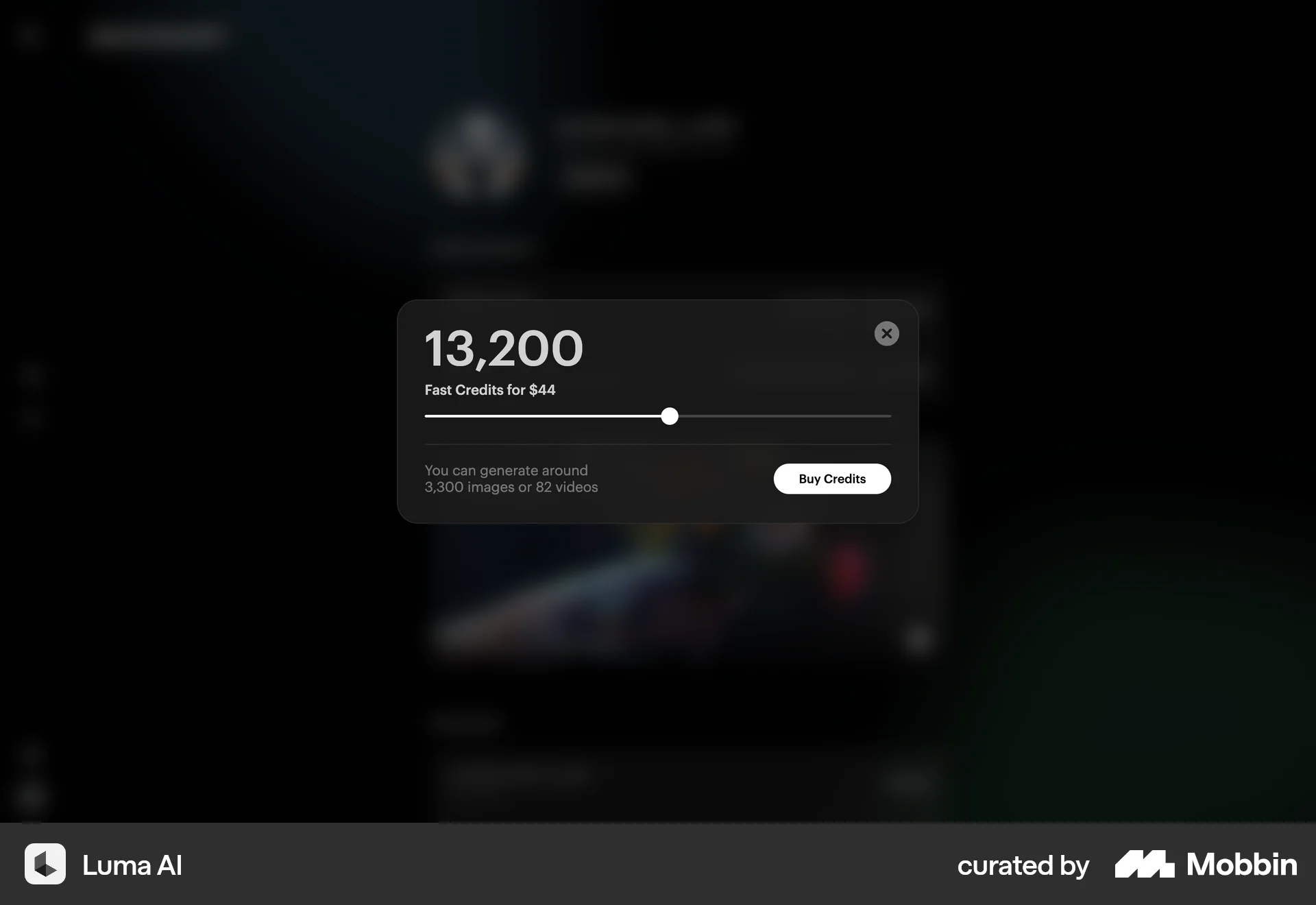 Luma AI Web Pricing screen